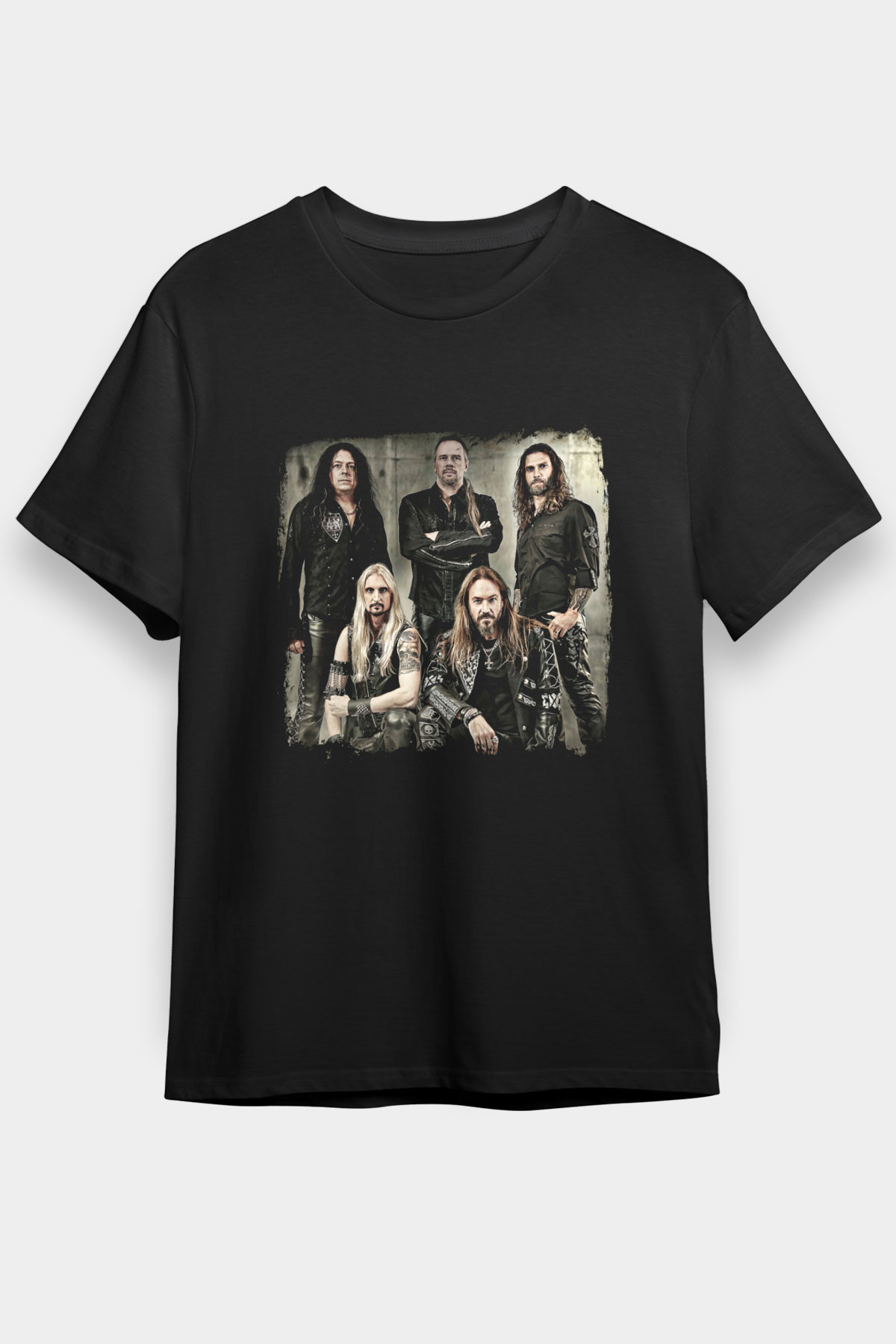 HammerFall Baskılı Unisex Siyah Tişört