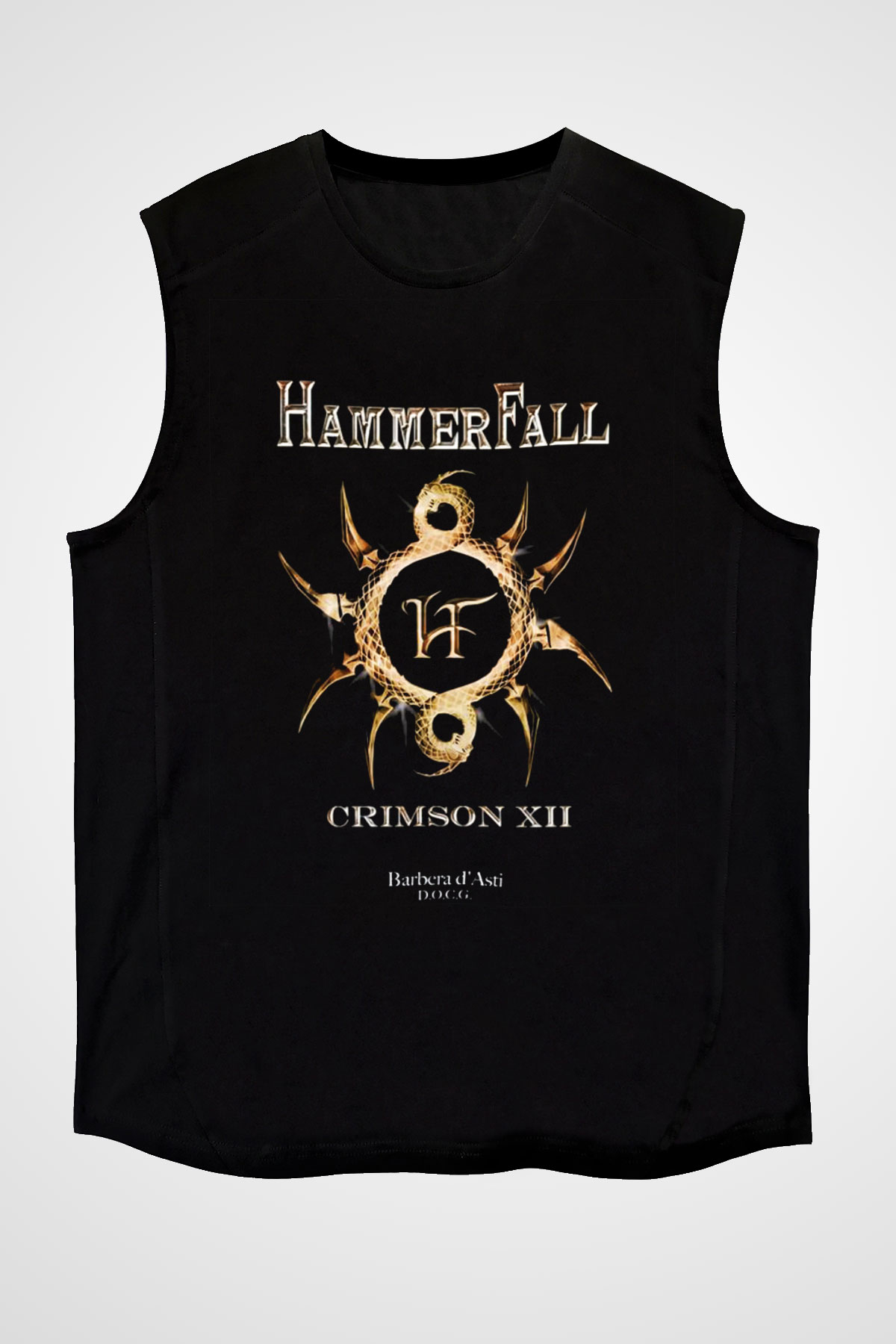 HammerFall Siyah Unisex Kolsuz Tişört