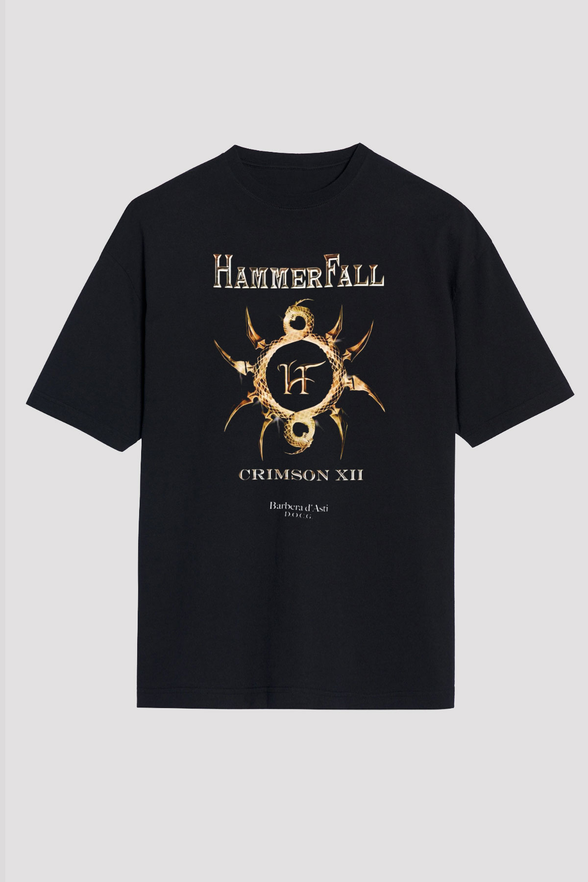 HammerFall Siyah Unisex Oversize Tişört T-Shirt