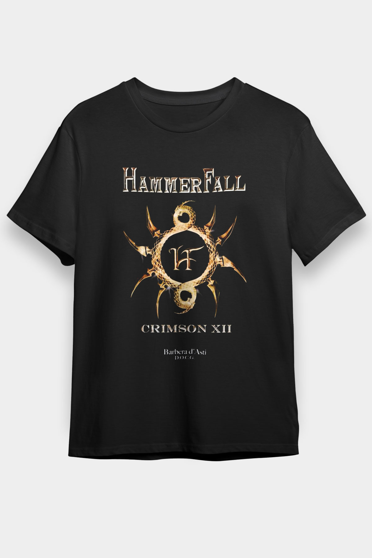 HammerFall Siyah Unisex Tişört T-Shirt - TişörtFabrikası