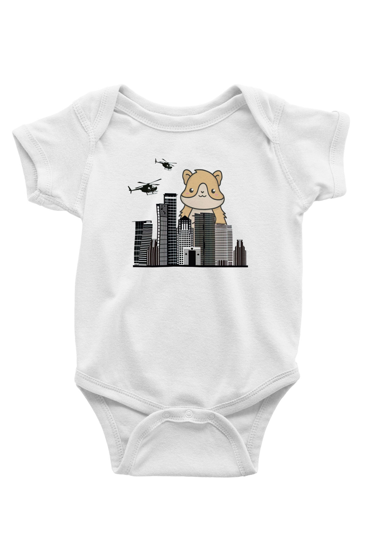 Hamster Beyaz Bebek Body - Zıbın