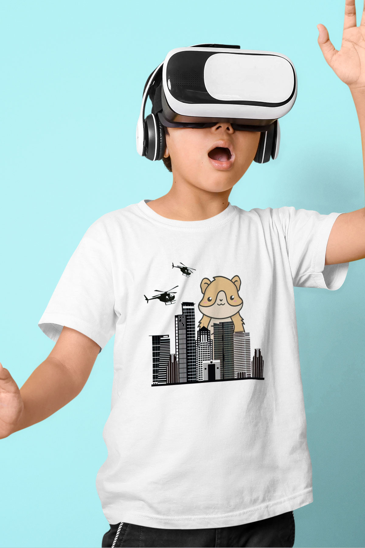 Hamster Beyaz Unisex Çocuk Tişört
