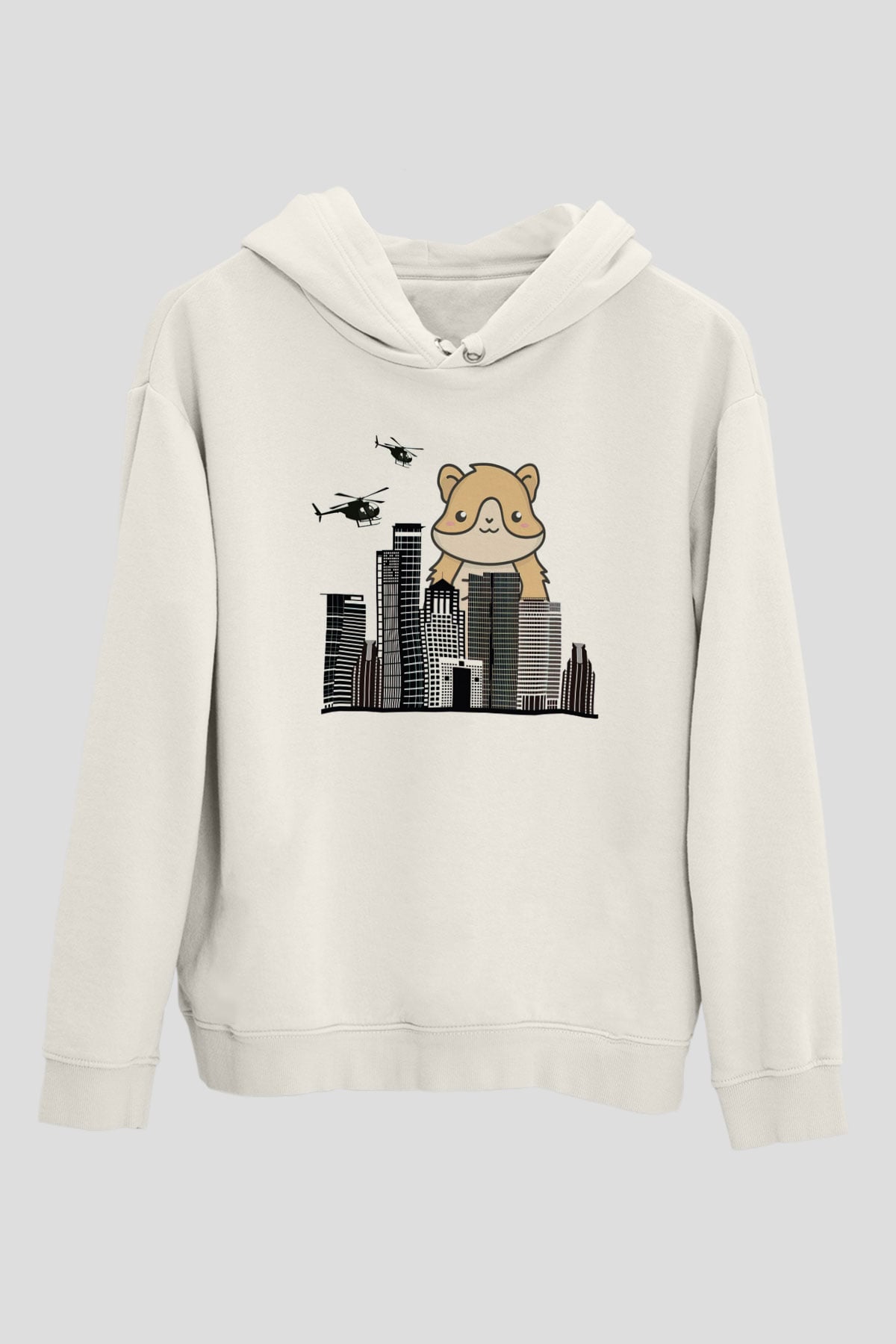 Hamster Beyaz Unisex Hoodie