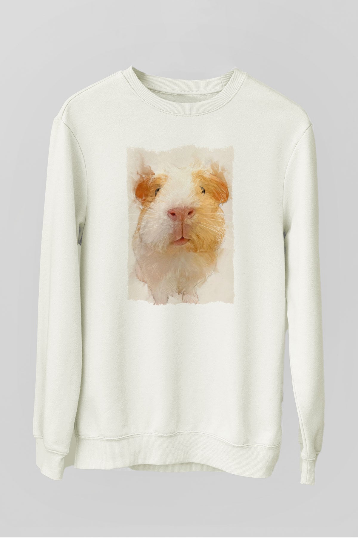Hamster Beyaz Unisex Sweatshirt