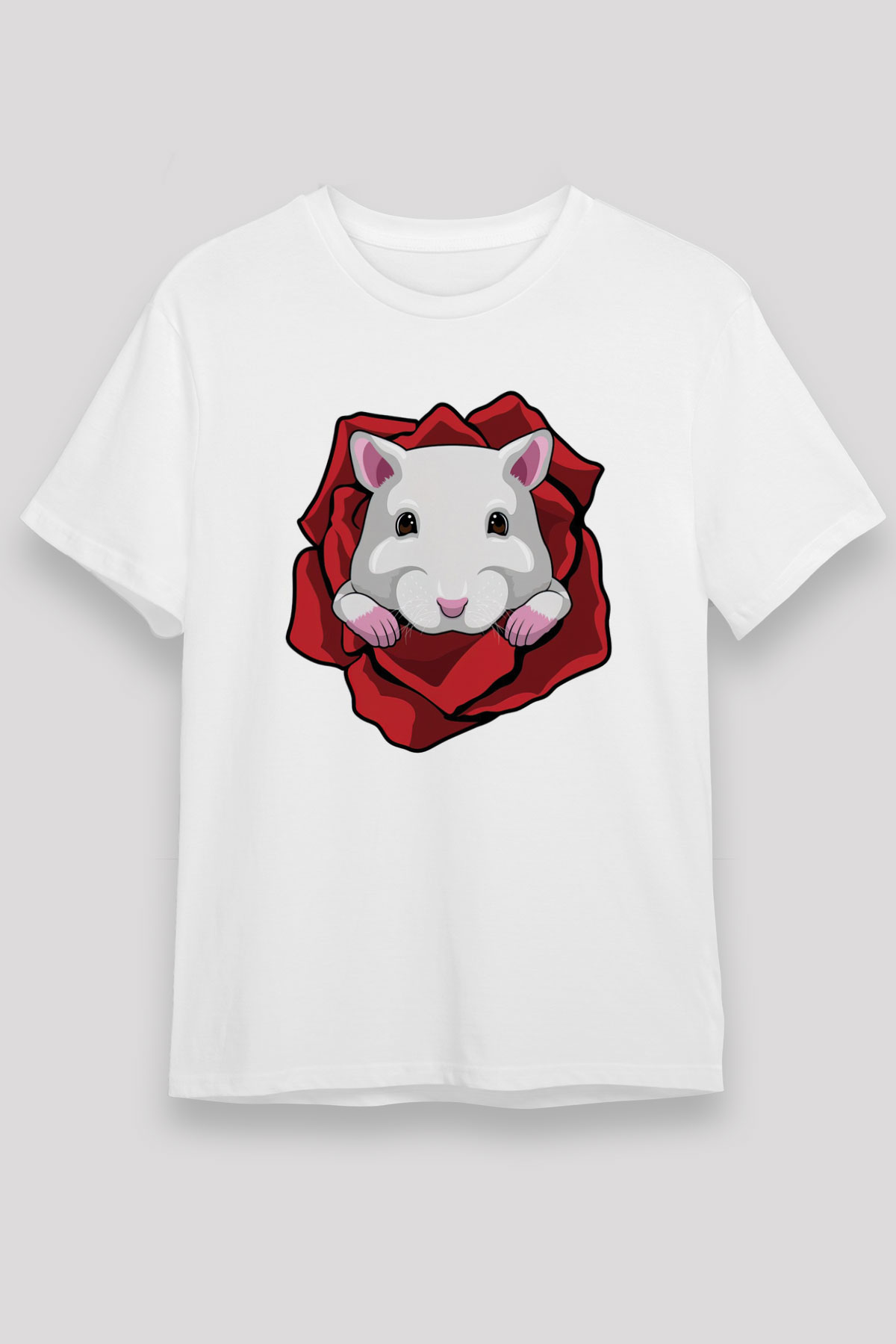 Hamster Beyaz Unisex Tişört T-Shirt - TişörtFabrikası