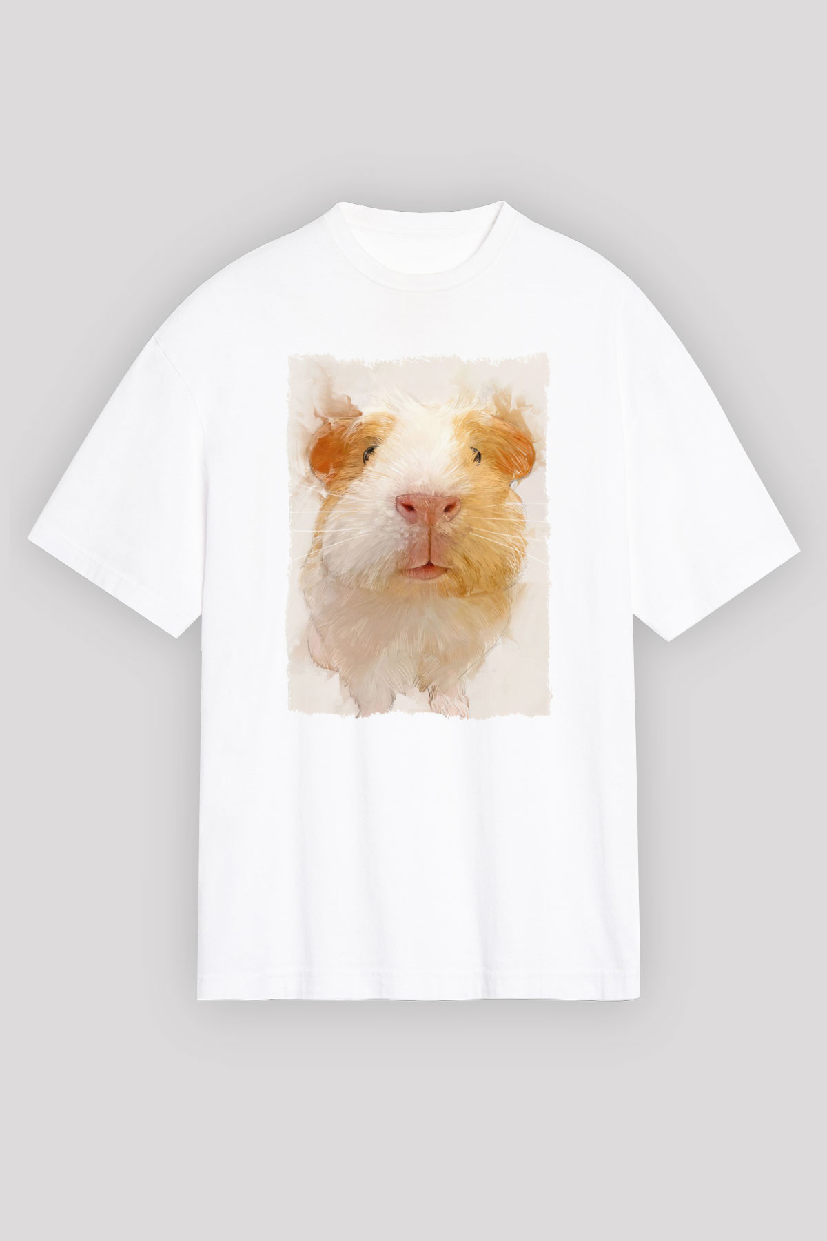Hamster Beyaz Oversize Tişört Oversize T-shirt - TişörtFabrikası
