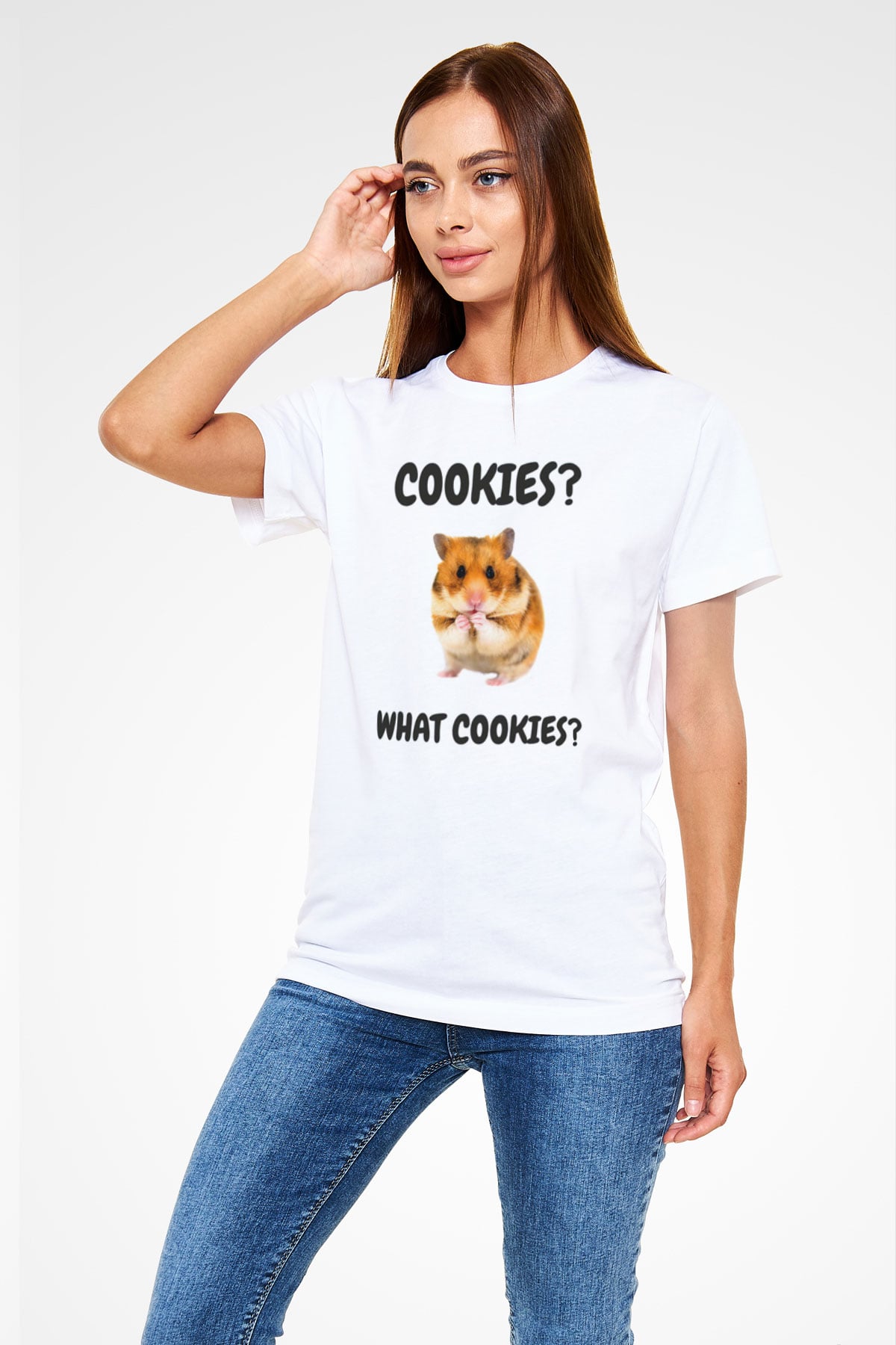 Hamster Beyaz Unisex Tişört T-Shirt - TişörtFabrikası