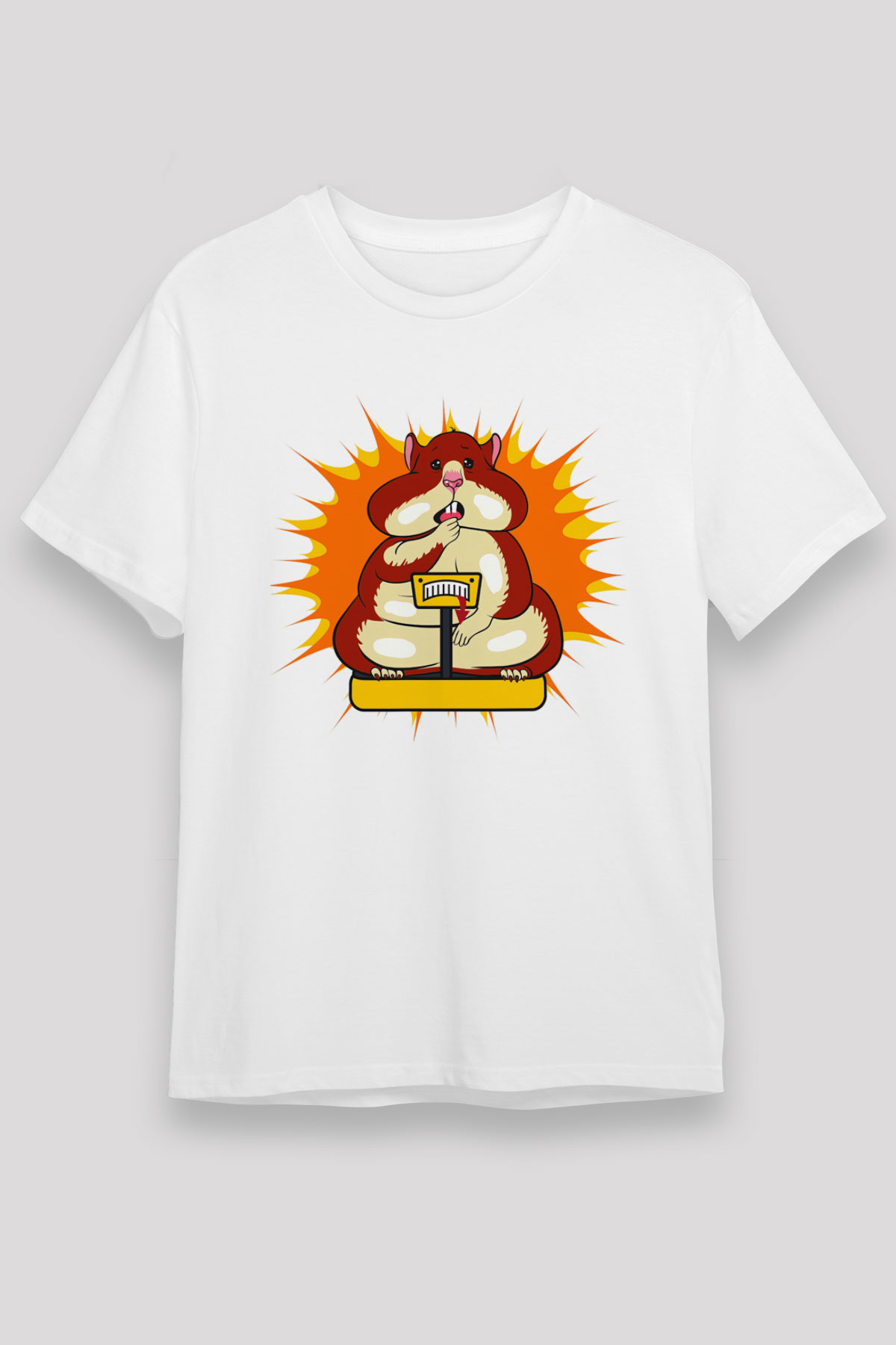 Hamster Beyaz Unisex Tişört T-Shirt - TişörtFabrikası