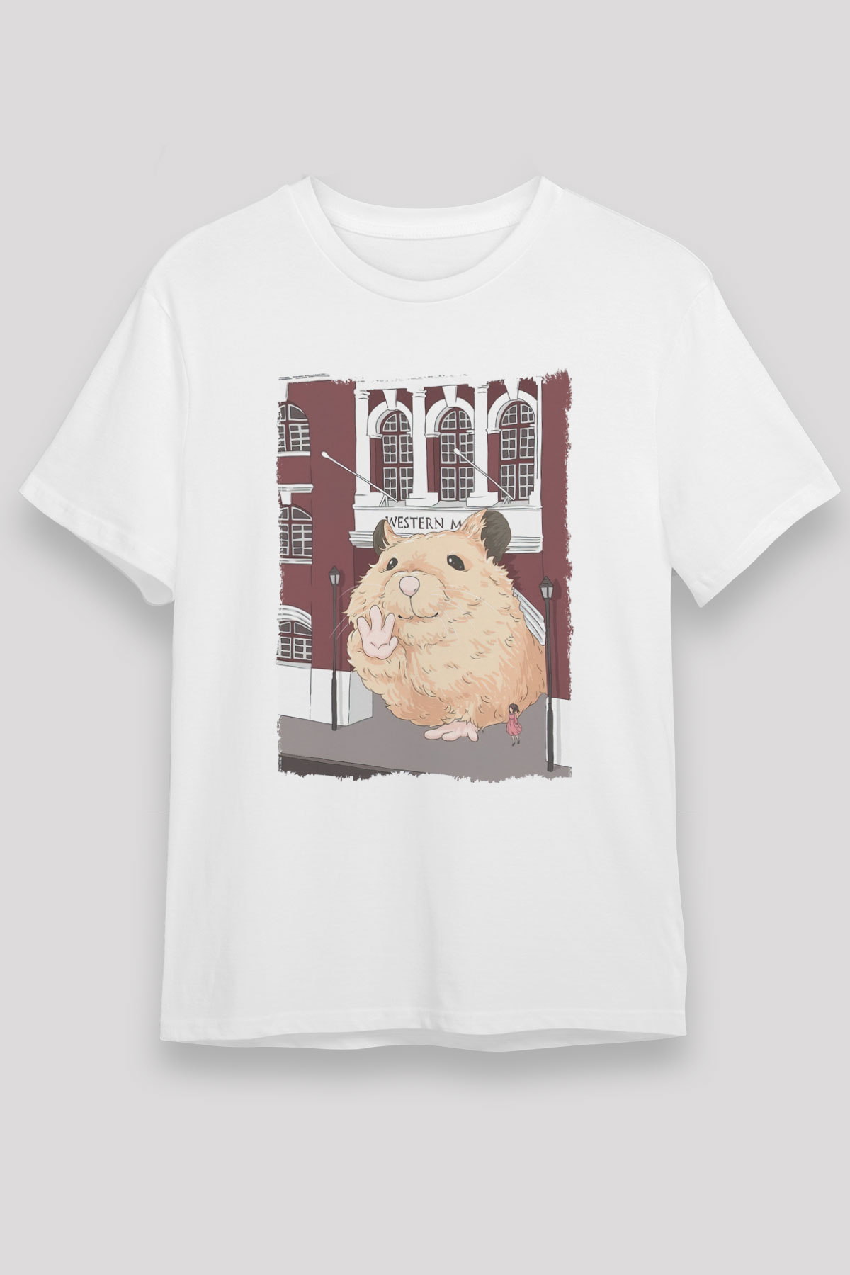 Hamster Beyaz Unisex Tişört T-Shirt - TişörtFabrikası