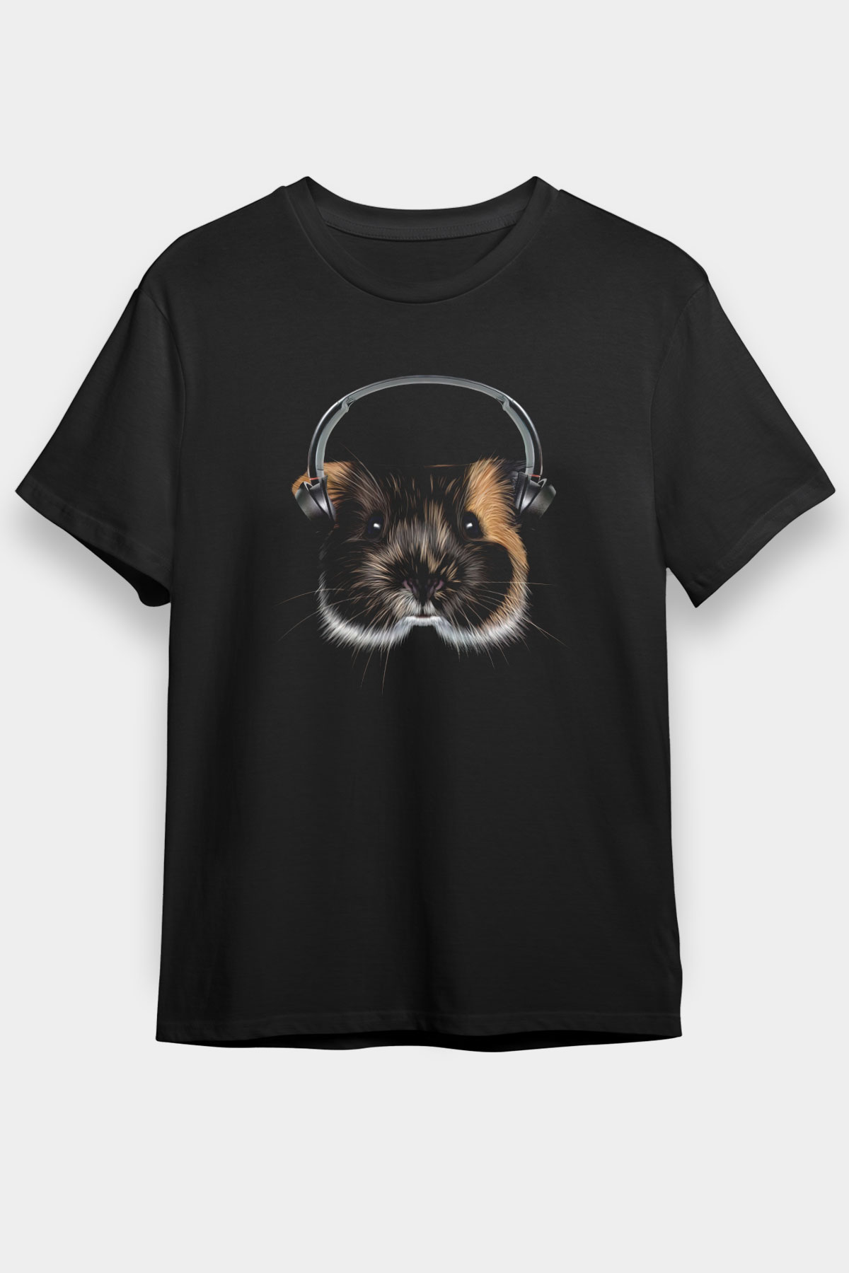 Hamster Siyah Unisex Tişört T-Shirt - TişörtFabrikası