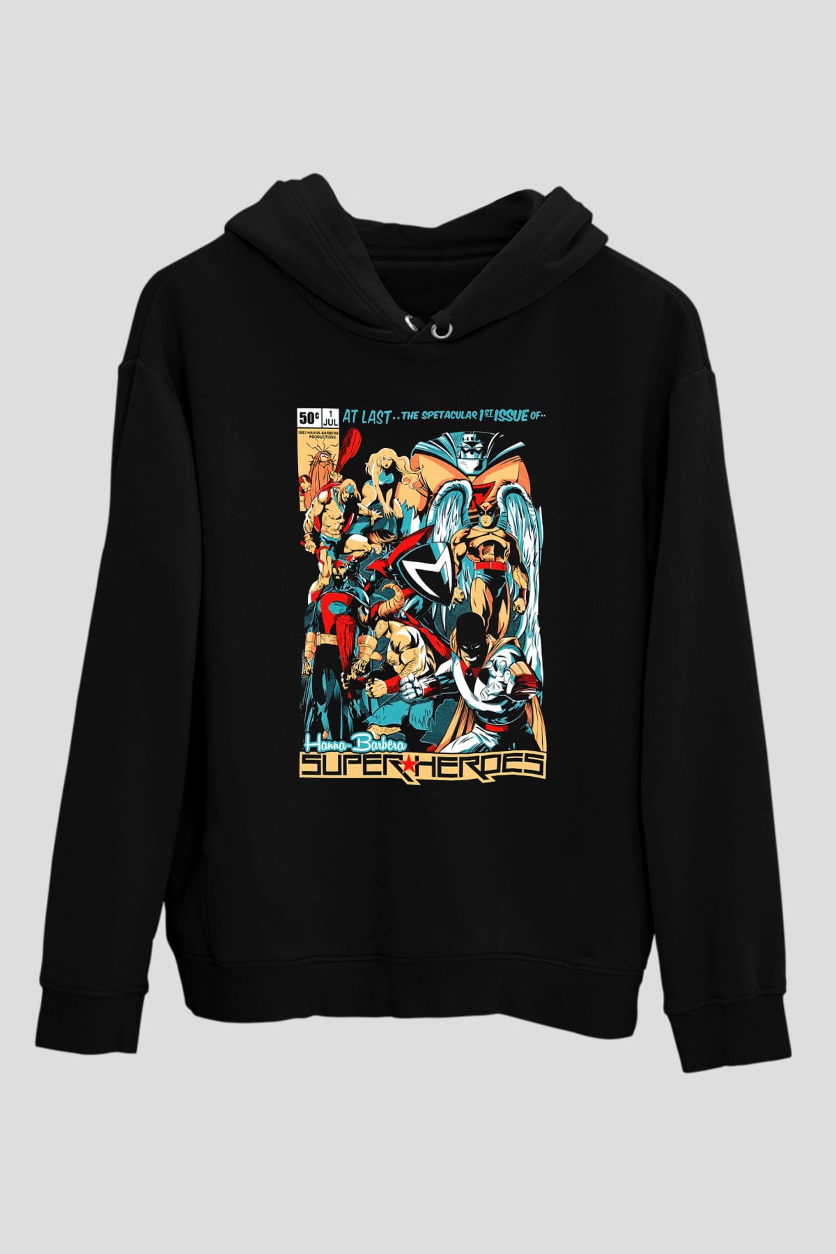 Hanna-Barbera Siyah Unisex Hoodie