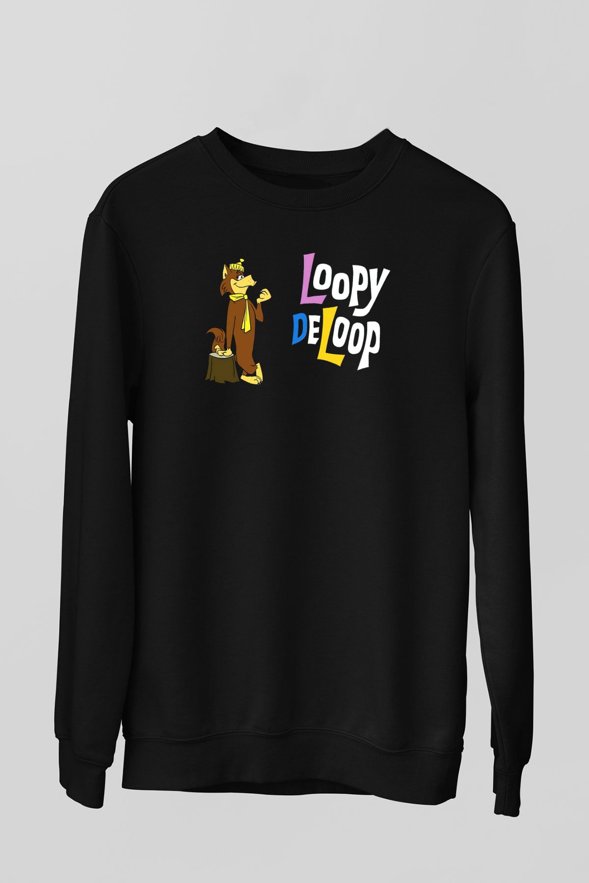 Hanna-Barbera Siyah Unisex  Sweatshirt