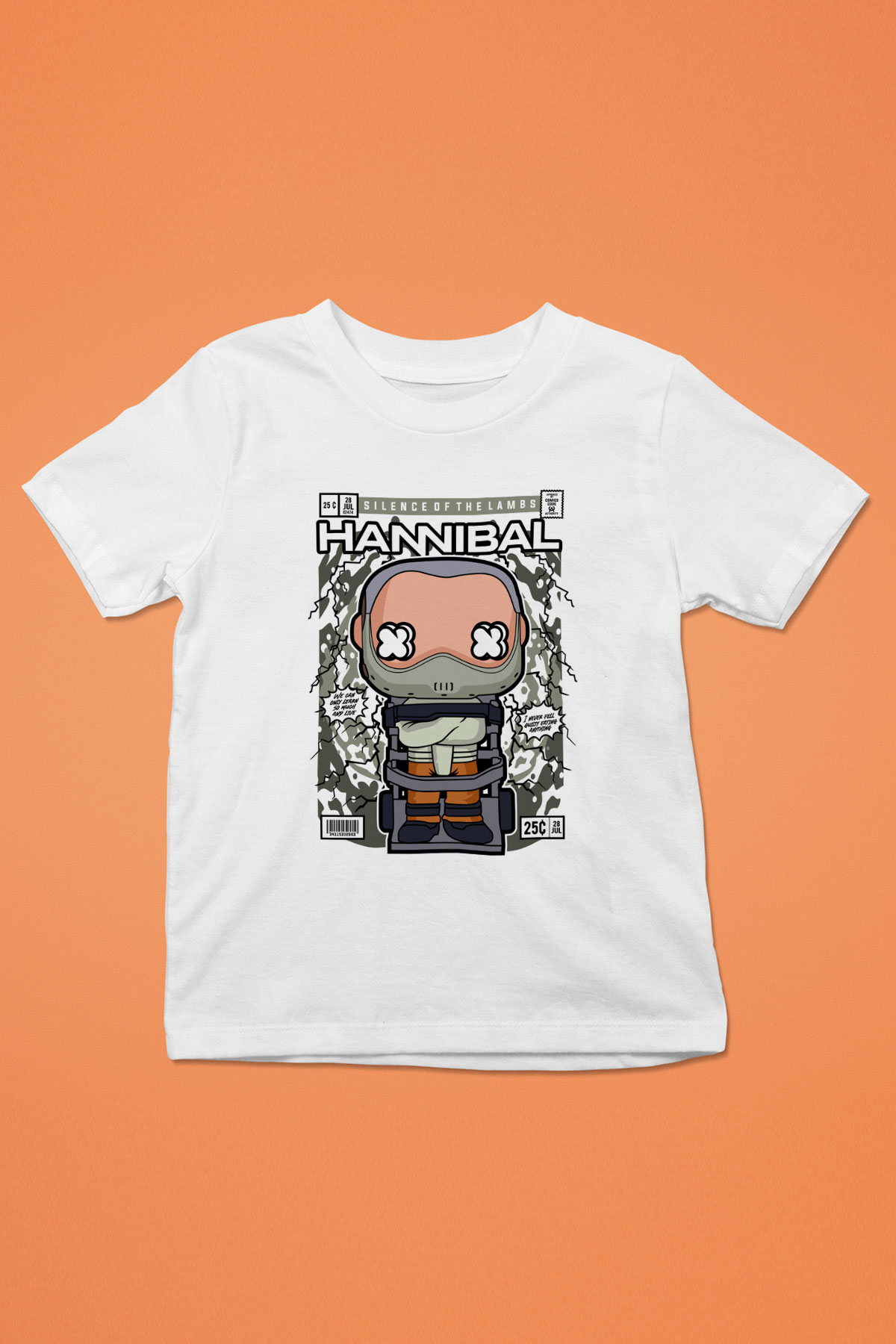 Hannibal Baskılı Unisex Beyaz Çocuk Tişört