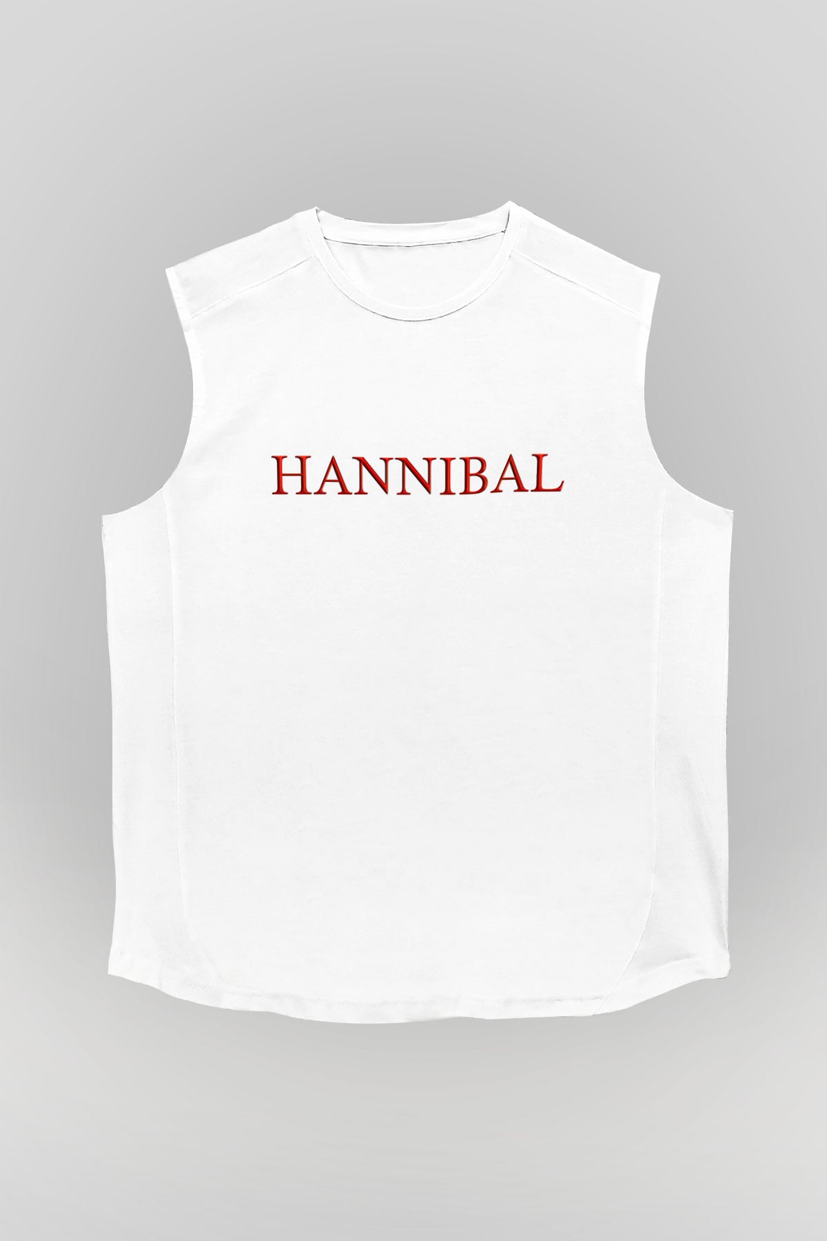 Hannibal Beyaz Unisex Kolsuz Tişört