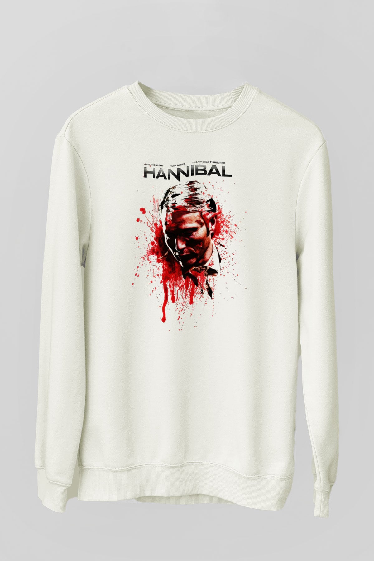 Hannibal Beyaz Unisex Sweatshirt