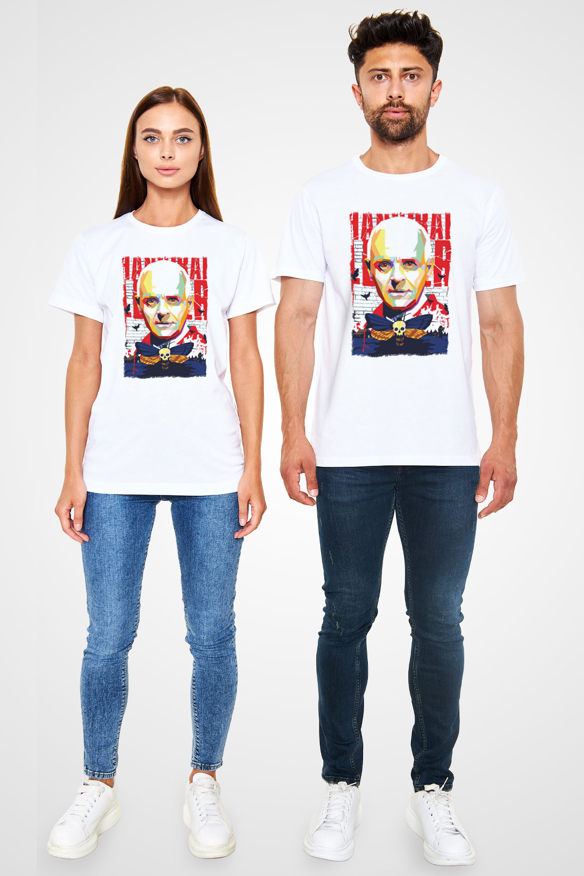 Hannibal Beyaz Unisex Tişört T-Shirt