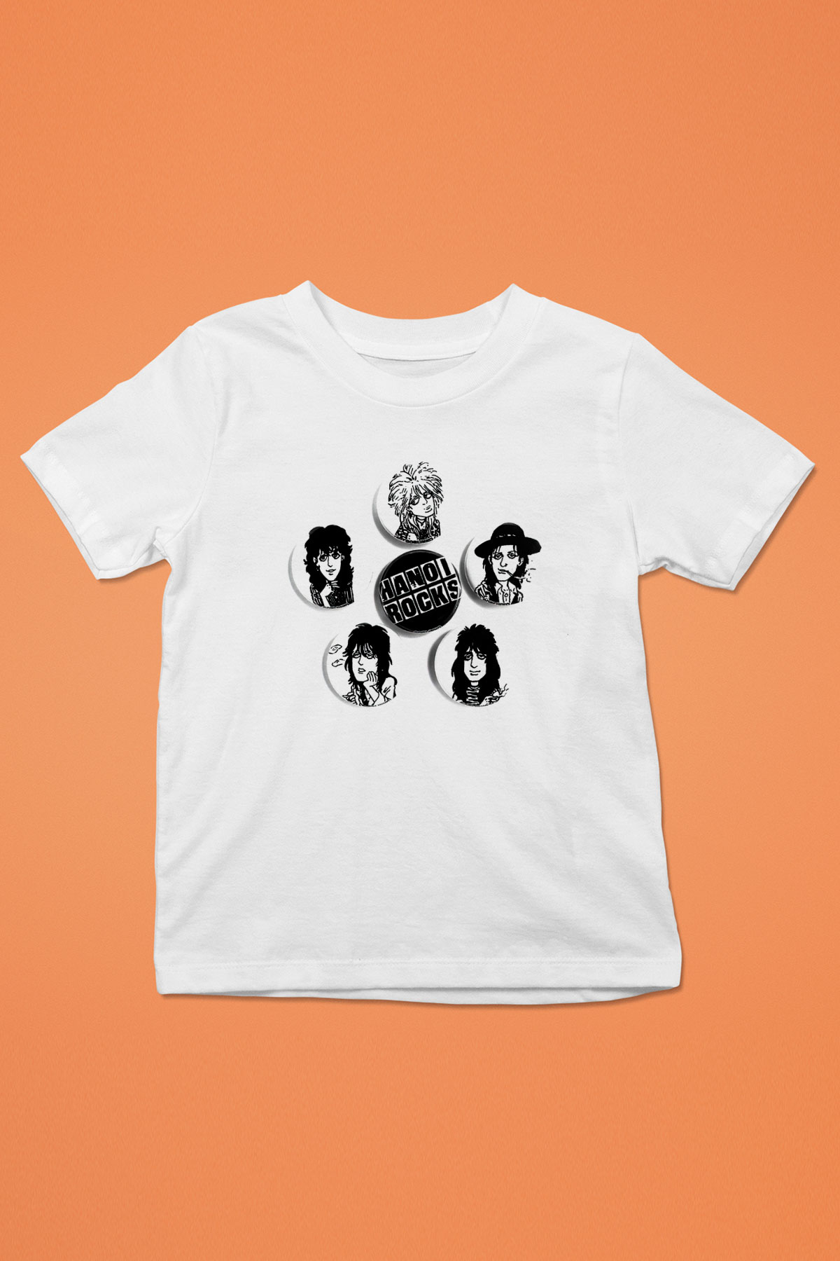 Hanoi Rocks Baskılı Beyaz Unisex Çocuk Tişört