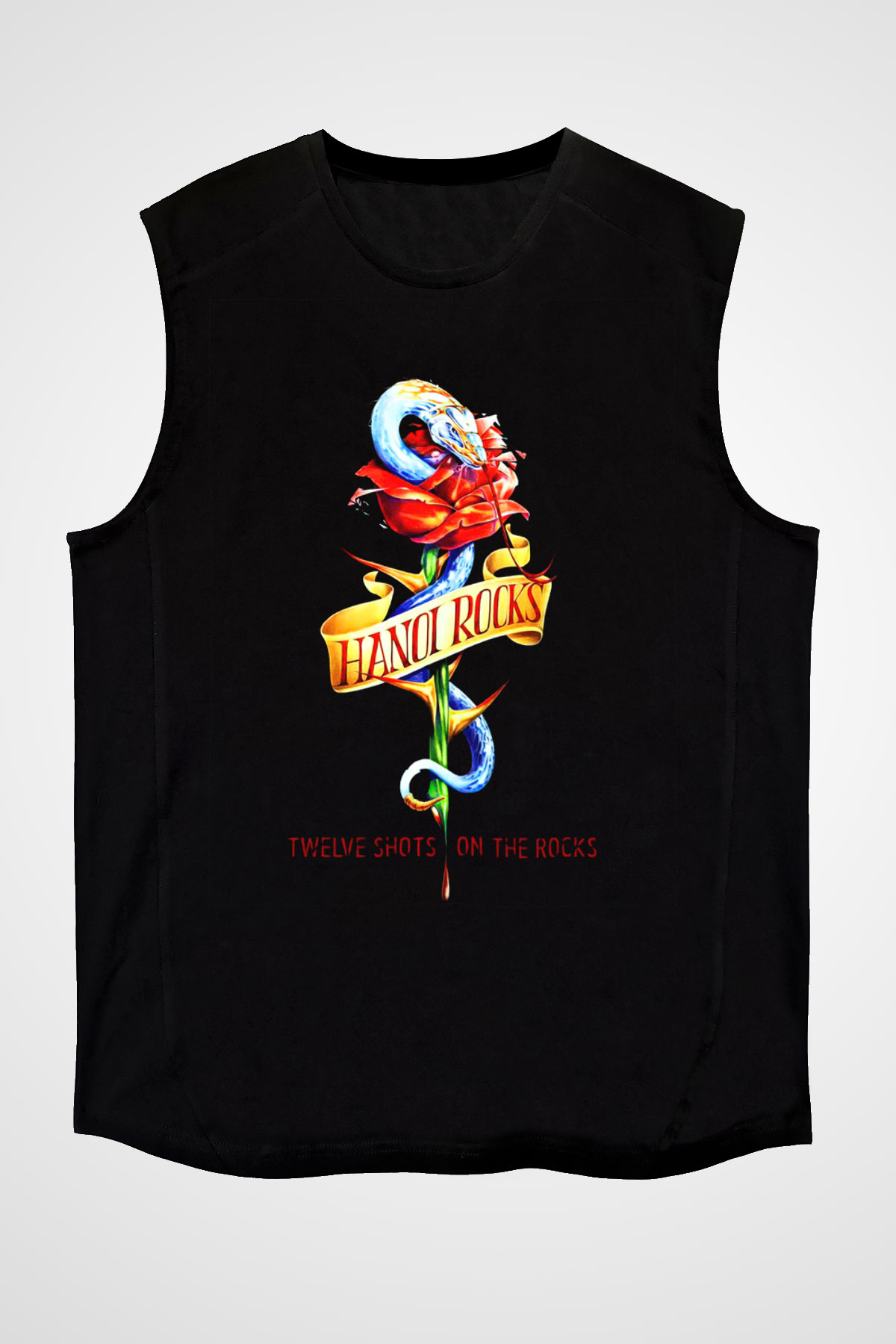 Hanoi Rocks Siyah Unisex Kolsuz Tişört