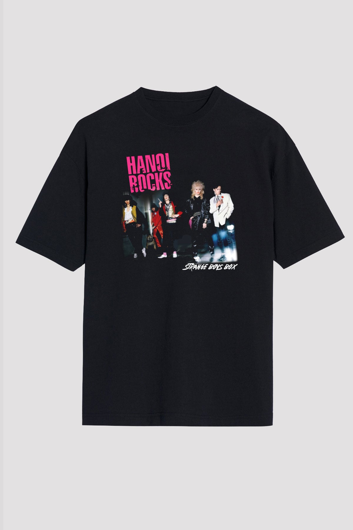 Hanoi Rocks Siyah Unisex Oversize Tişört T-Shirt