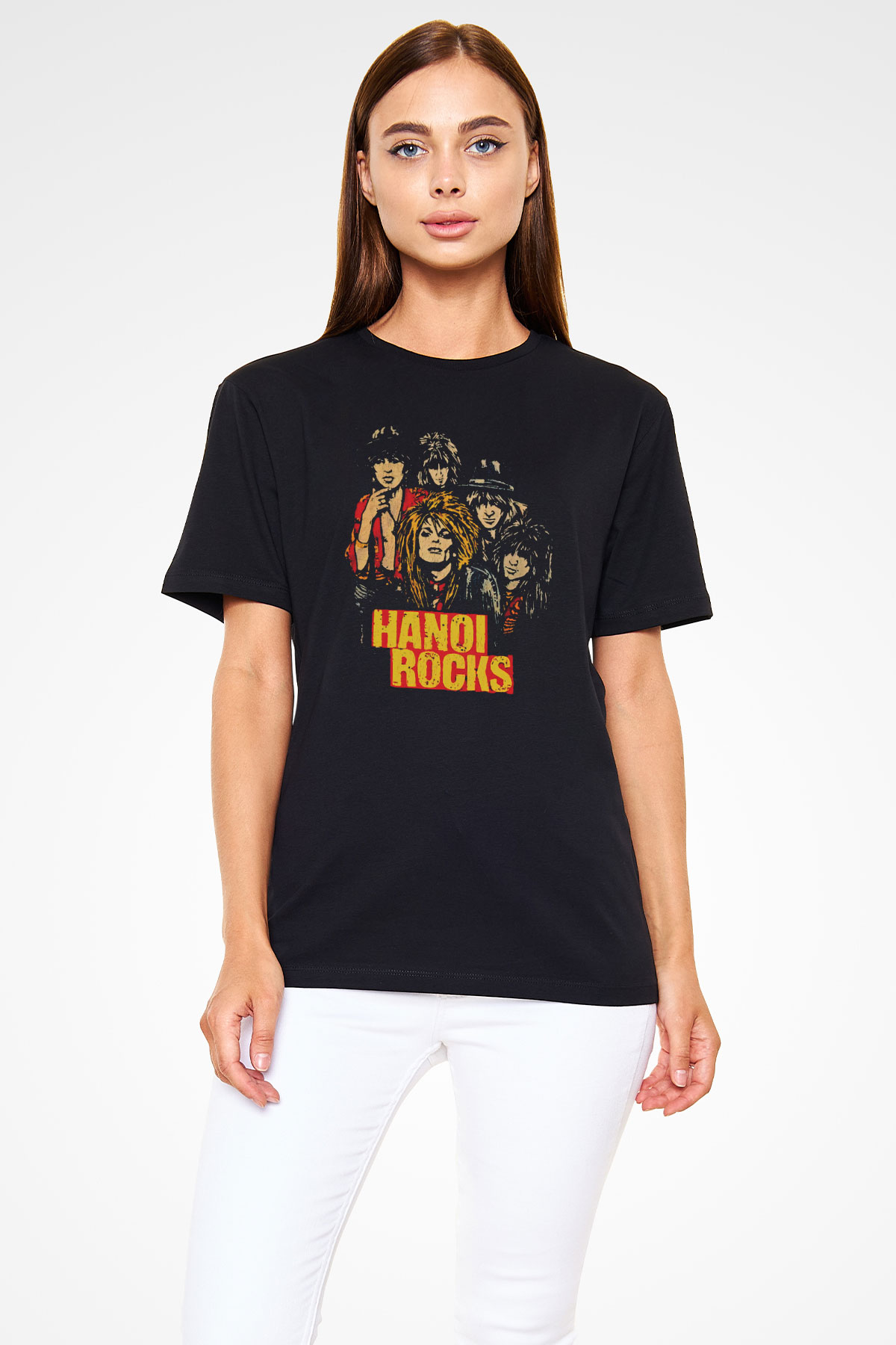 Hanoi Rocks Siyah Unisex Tişört T-Shirt - TişörtFabrikası