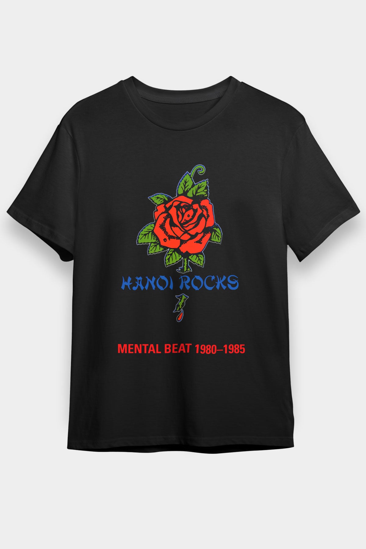 Hanoi Rocks Siyah Unisex Tişört T-Shirt - TişörtFabrikası