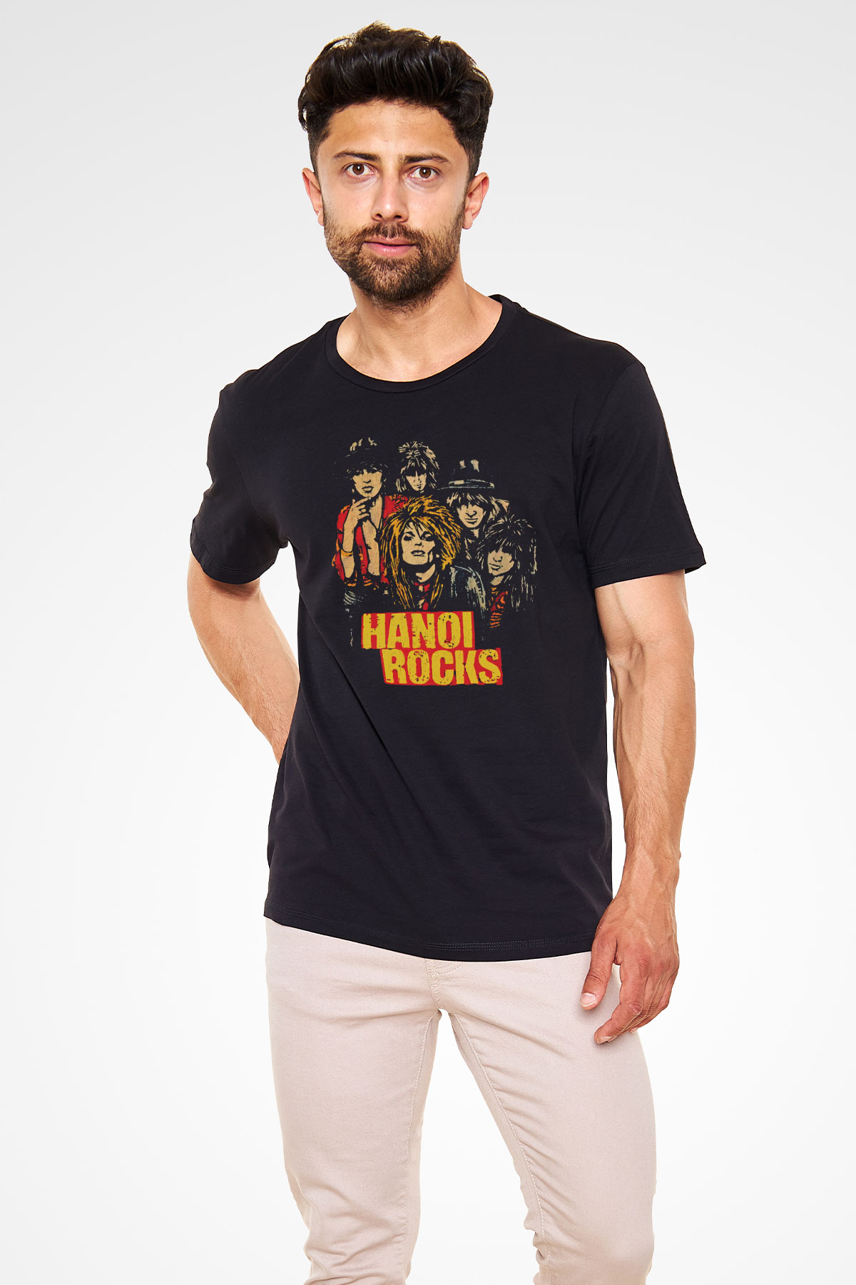 Hanoi Rocks Siyah Unisex Tişört T-Shirt - TişörtFabrikası