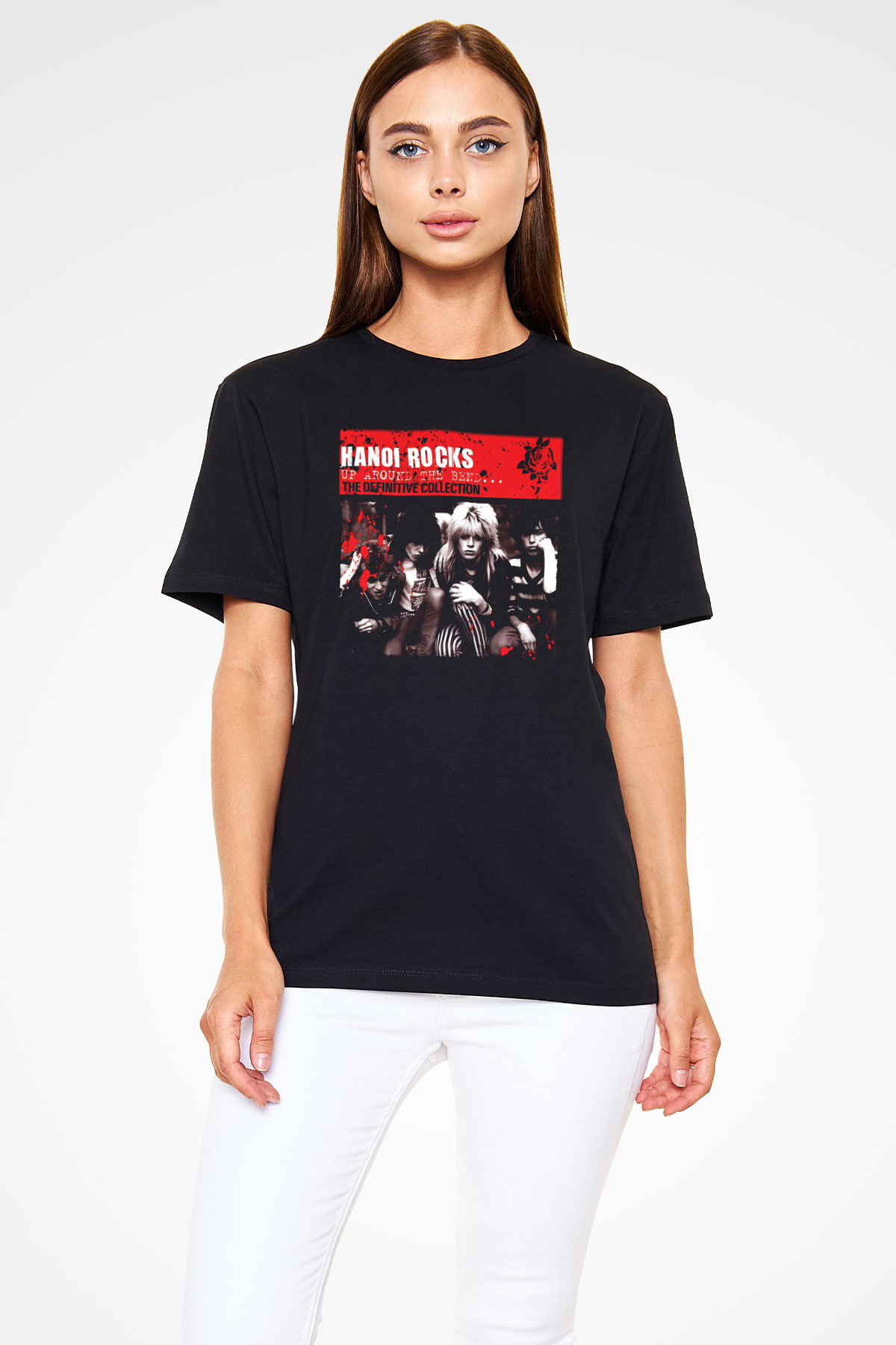 Hanoi Rocks Siyah Unisex Tişört T-Shirt - TişörtFabrikası