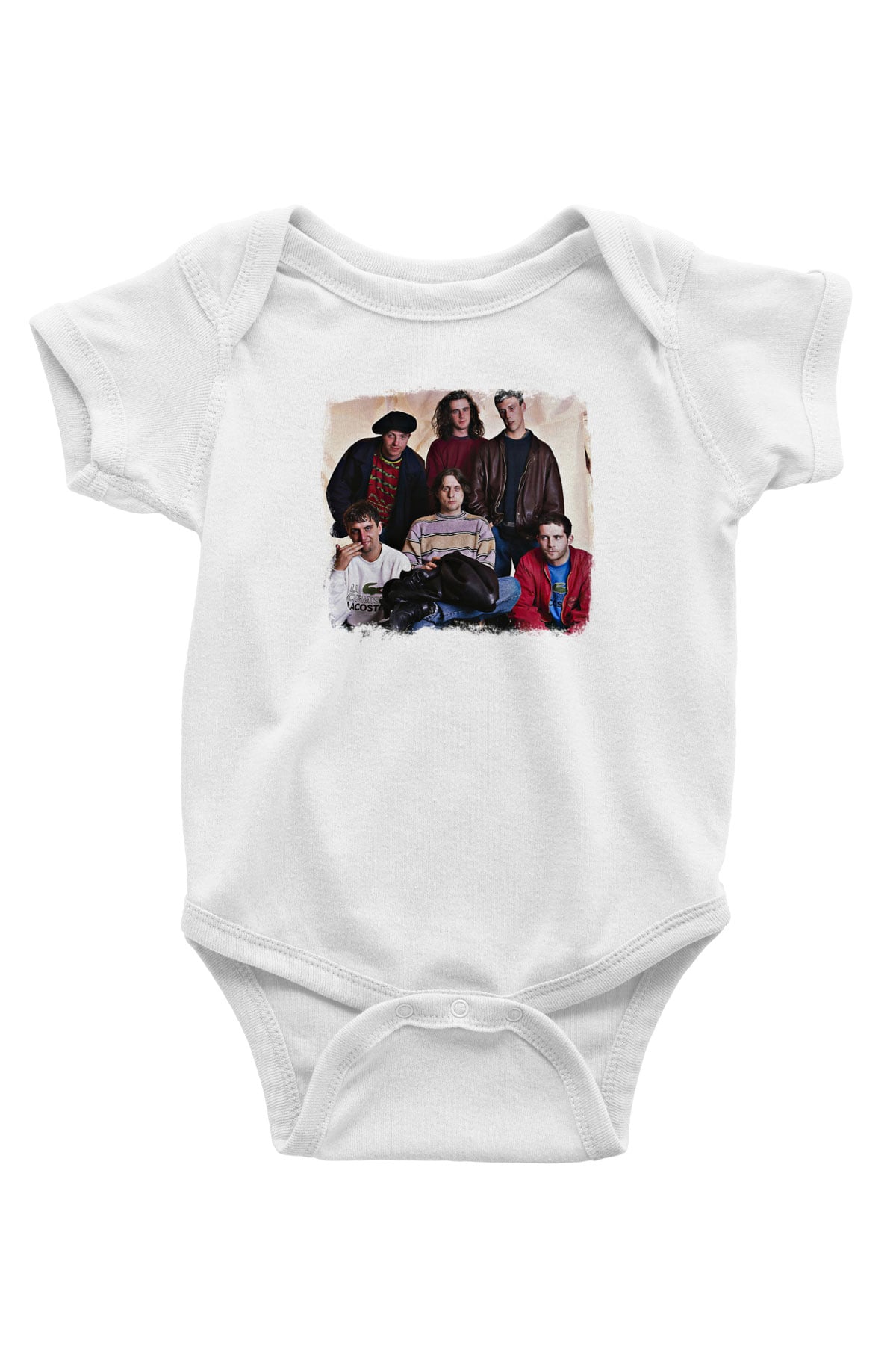 Happy Mondays Baskılı Unisex Beyaz Bebek Body - Zıbın