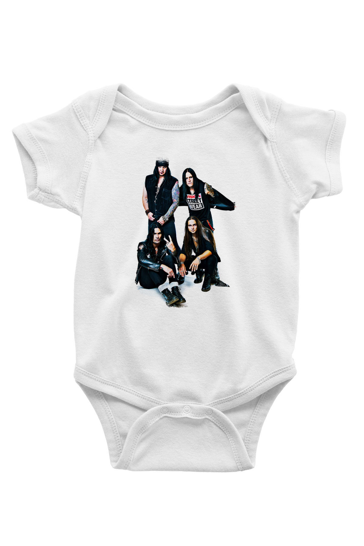 Hardcore Superstar Baskılı Unisex Beyaz Bebek Body - Zıbın