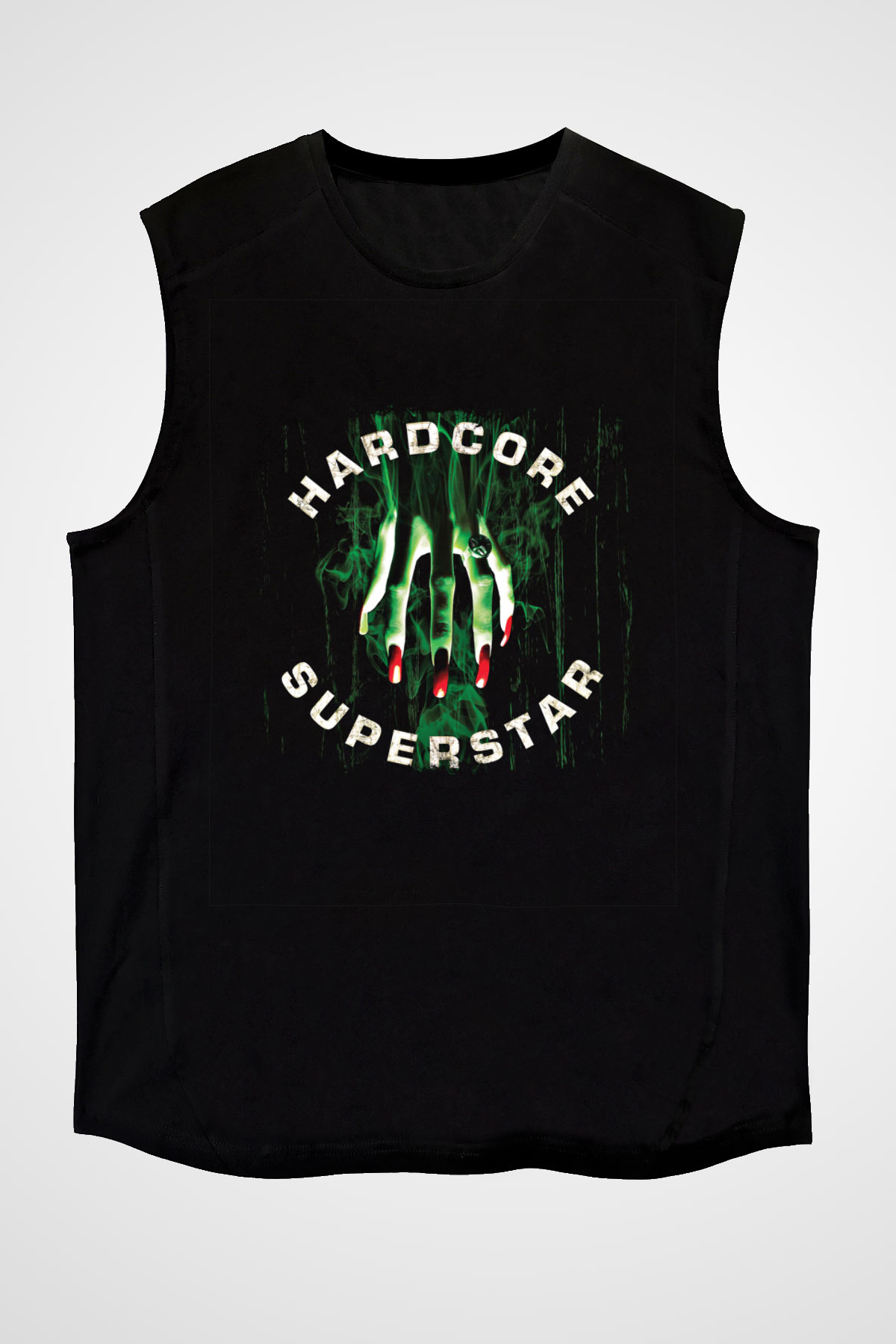 Hardcore Superstar Baskılı Unisex Siyah Kolsuz Tişört