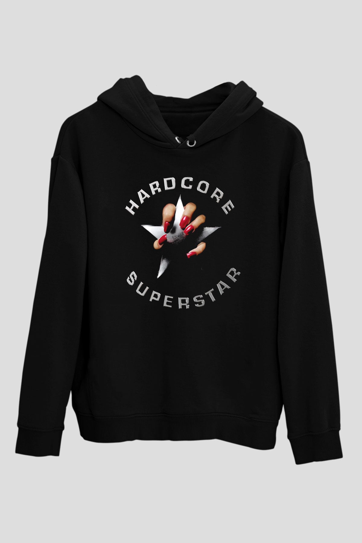 Hardcore Superstar Siyah Unisex Kapüşonlu Sweatshirt