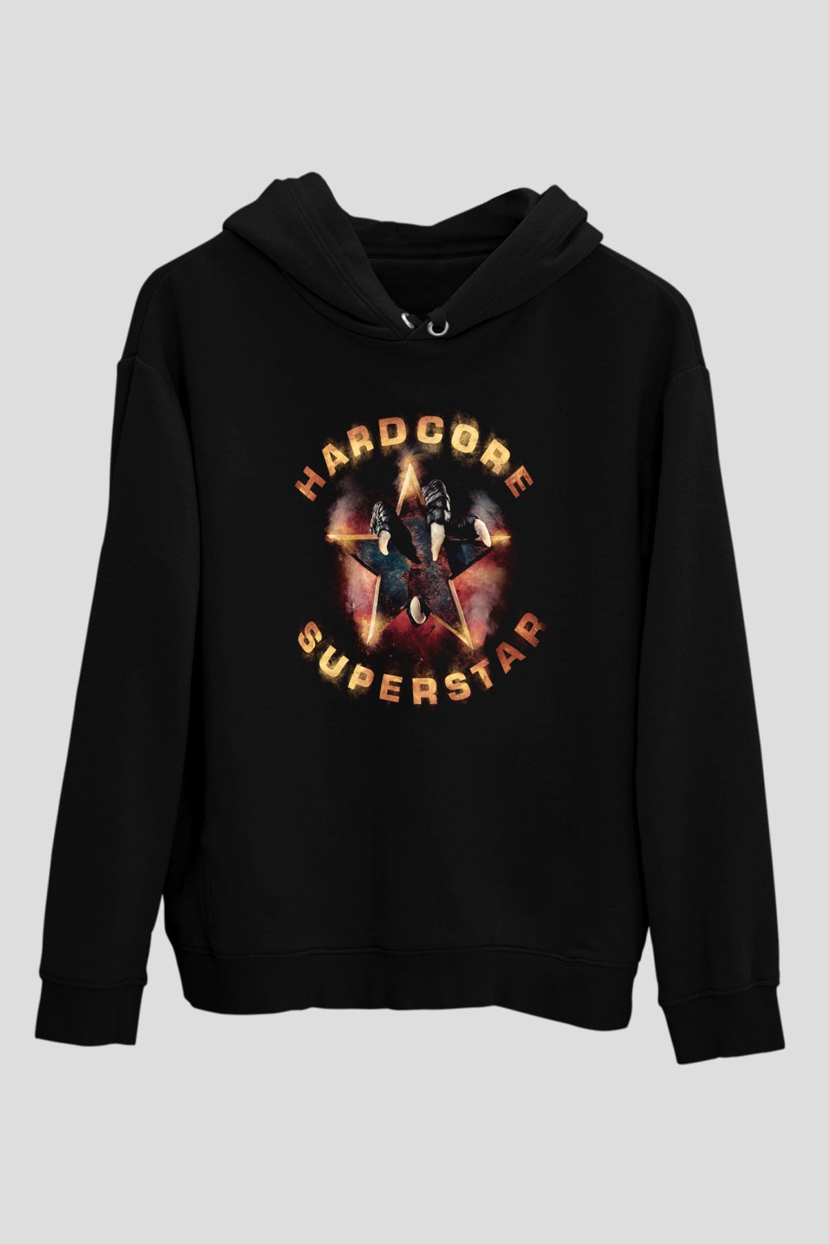 Hardcore Superstar Siyah Unisex Kapüşonlu Sweatshirt