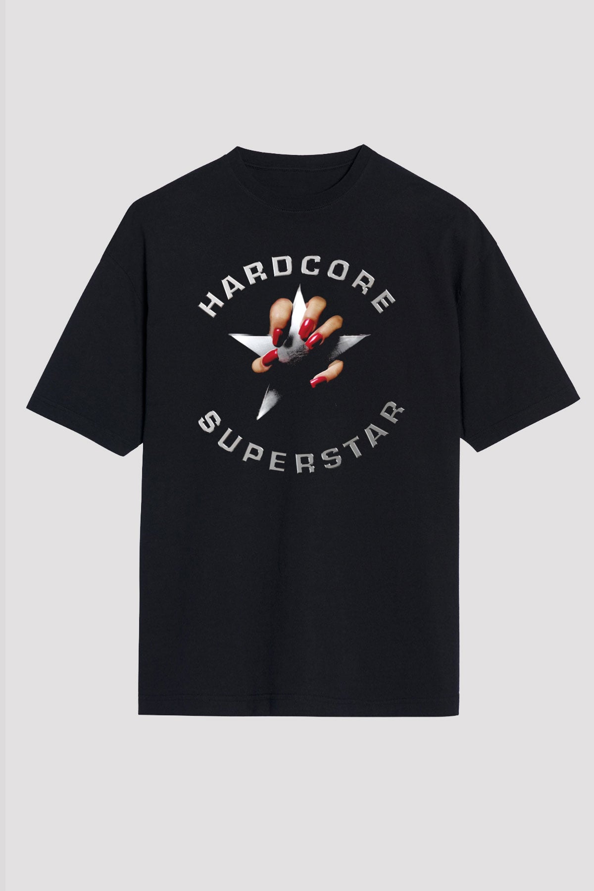 Hardcore Superstar Siyah Oversize Tişört Oversize T-shirt - TişörtFabrikası