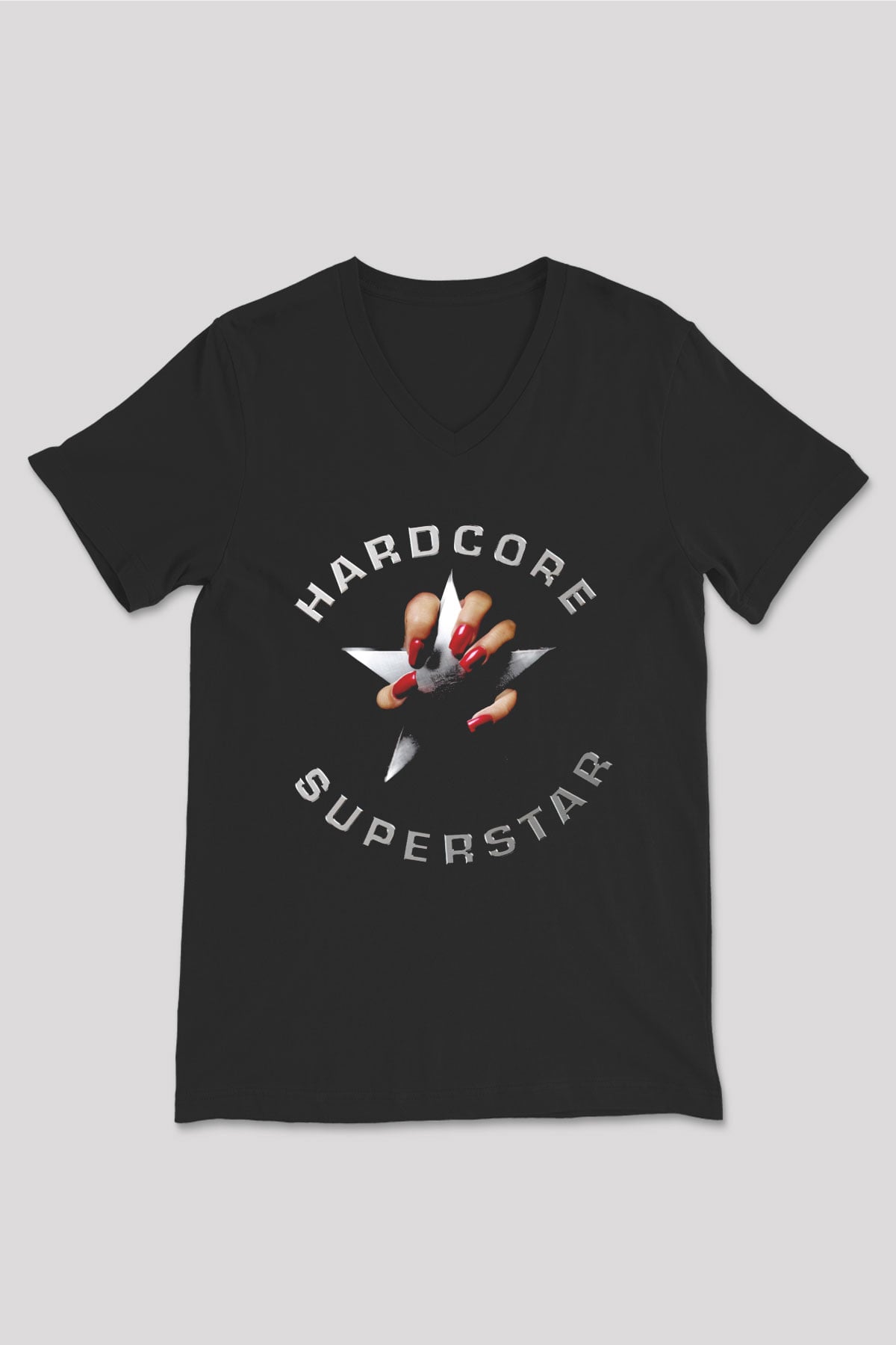 Hardcore Superstar Siyah Unisex V Yaka Tişört