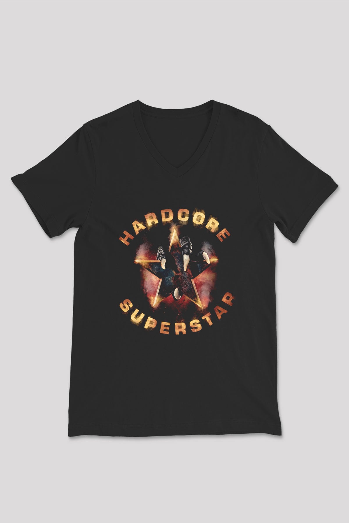 Hardcore Superstar Siyah Unisex V Yaka Tişört