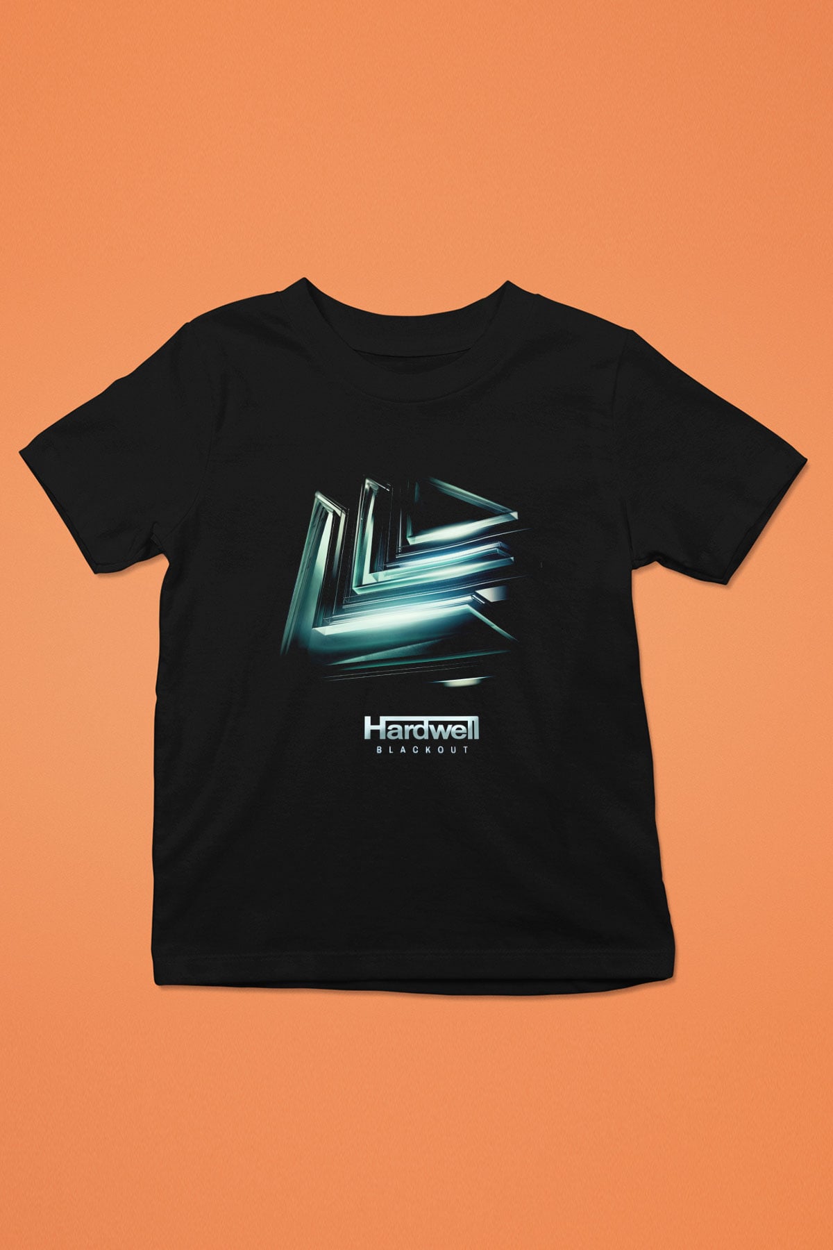 Hardwell Baskılı Siyah Unisex Çocuk Tişört