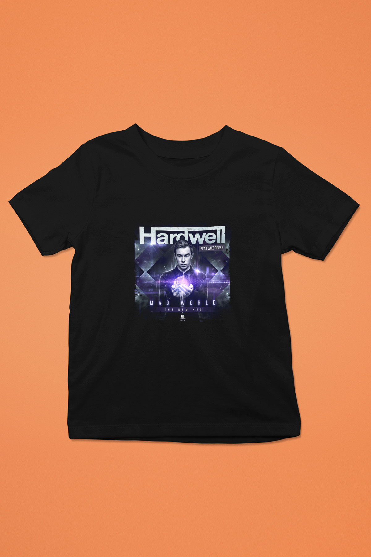 Hardwell Baskılı Unisex Siyah Çocuk Tişört