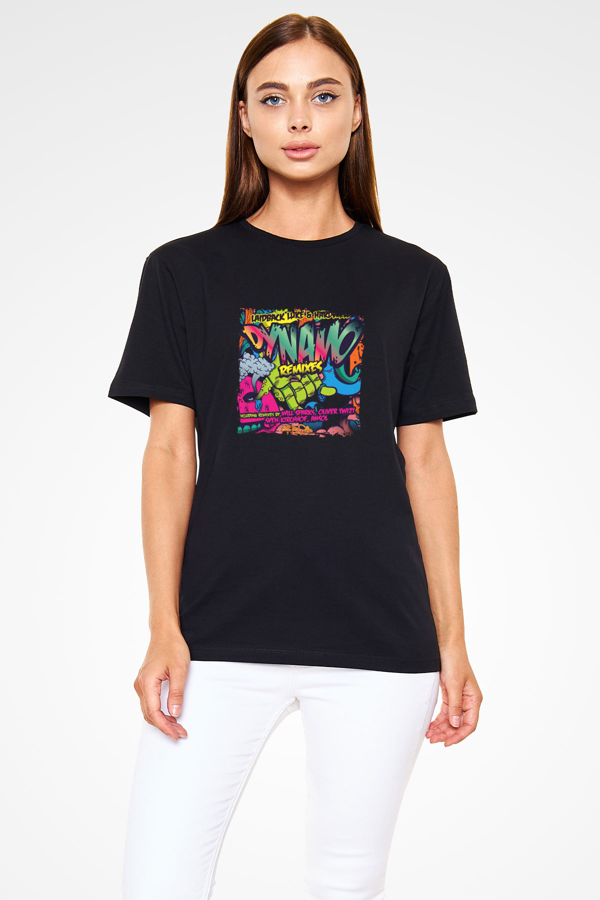 Hardwell Baskılı Unisex Siyah Tişört