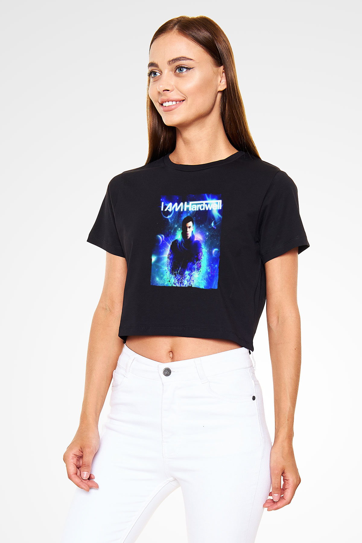 Hardwell Siyah  Crop Top Tişört