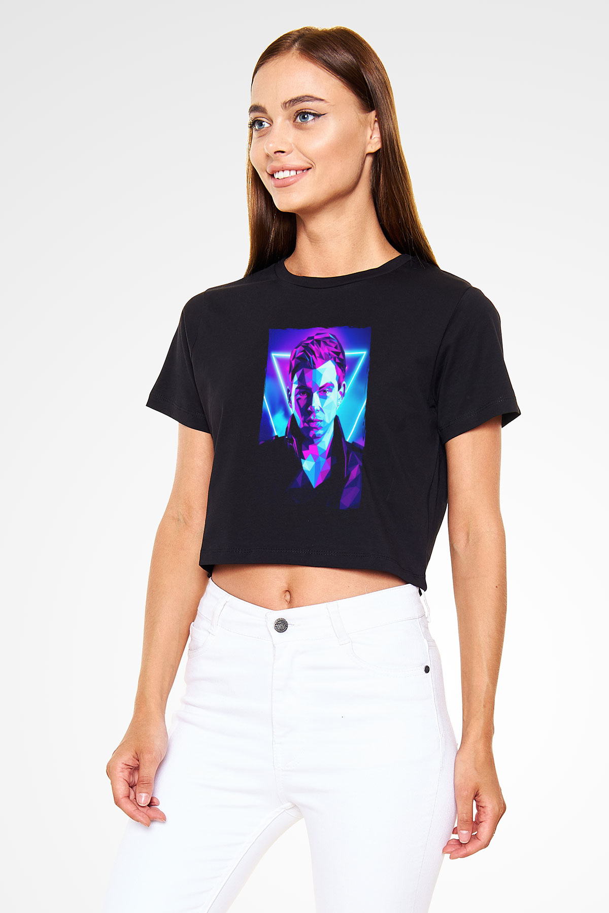 Hardwell Siyah  Crop Top Tişört