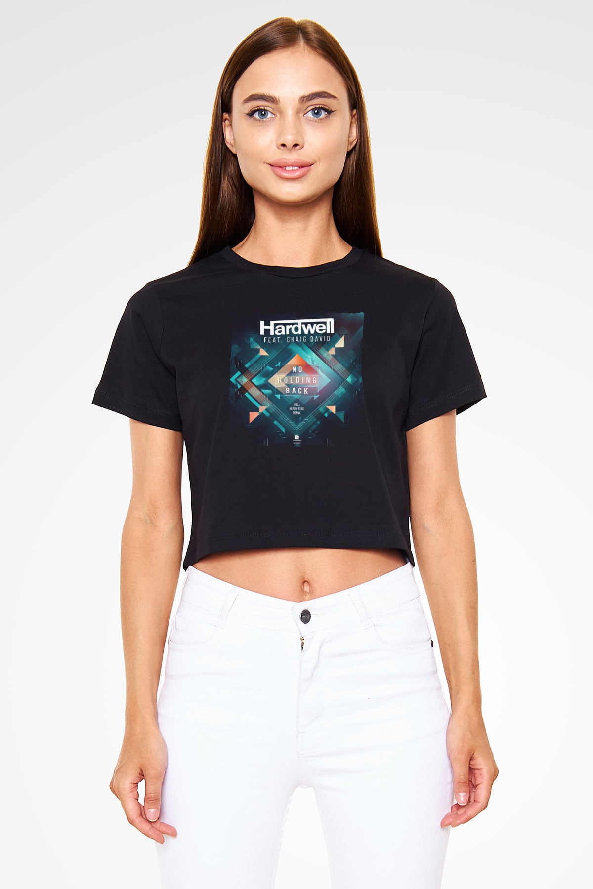Hardwell Siyah  Crop Top Tişört