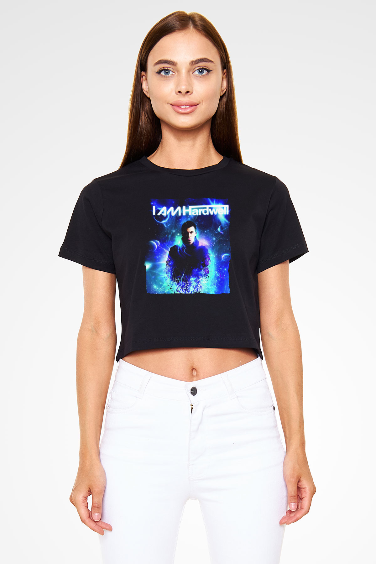 Hardwell Siyah  Crop Top Tişört