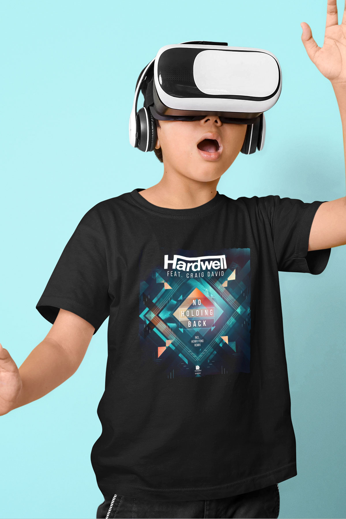 Hardwell Siyah Unisex Çocuk Tişört