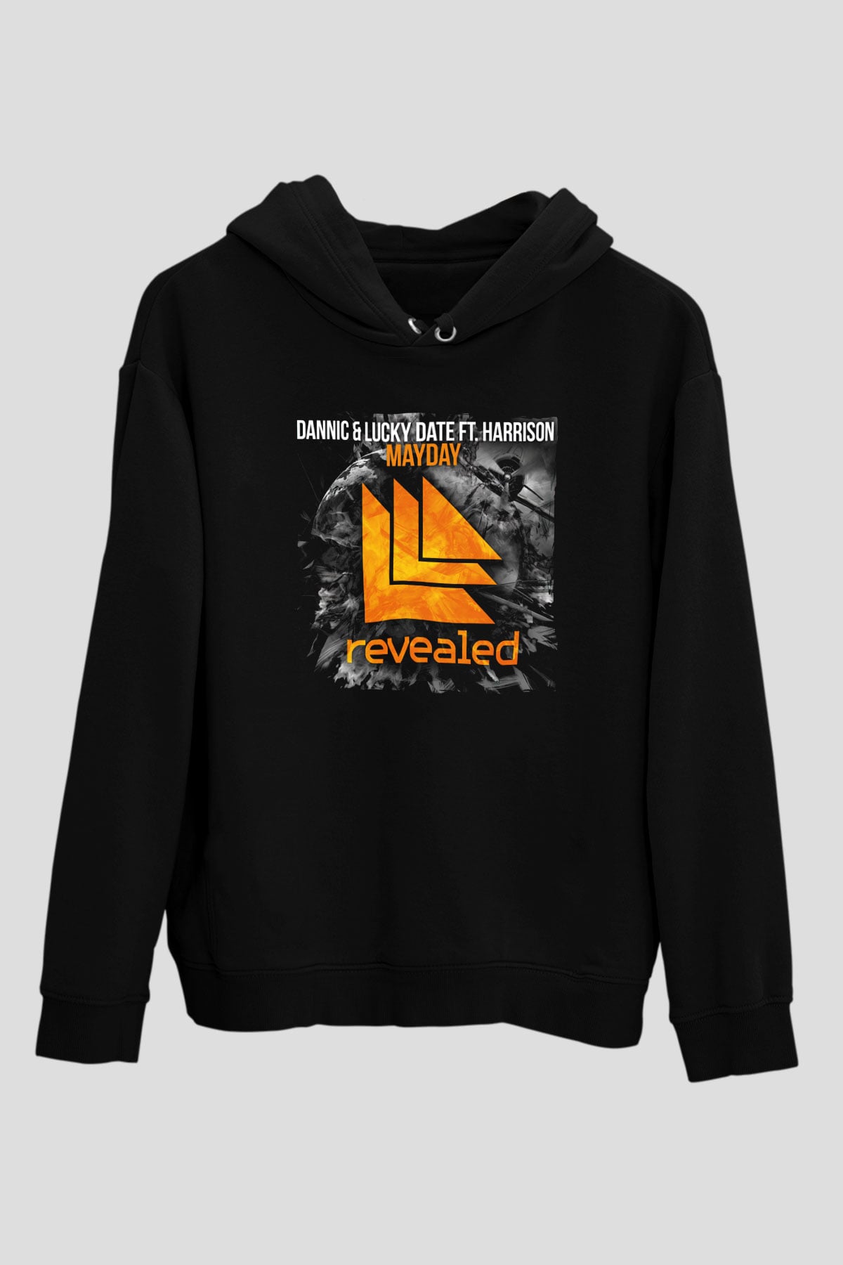 Hardwell Siyah Unisex Kapüşonlu Sweatshirt
