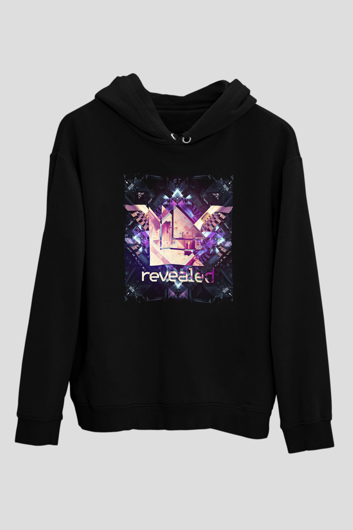 Hardwell Siyah Unisex Kapüşonlu Sweatshirt