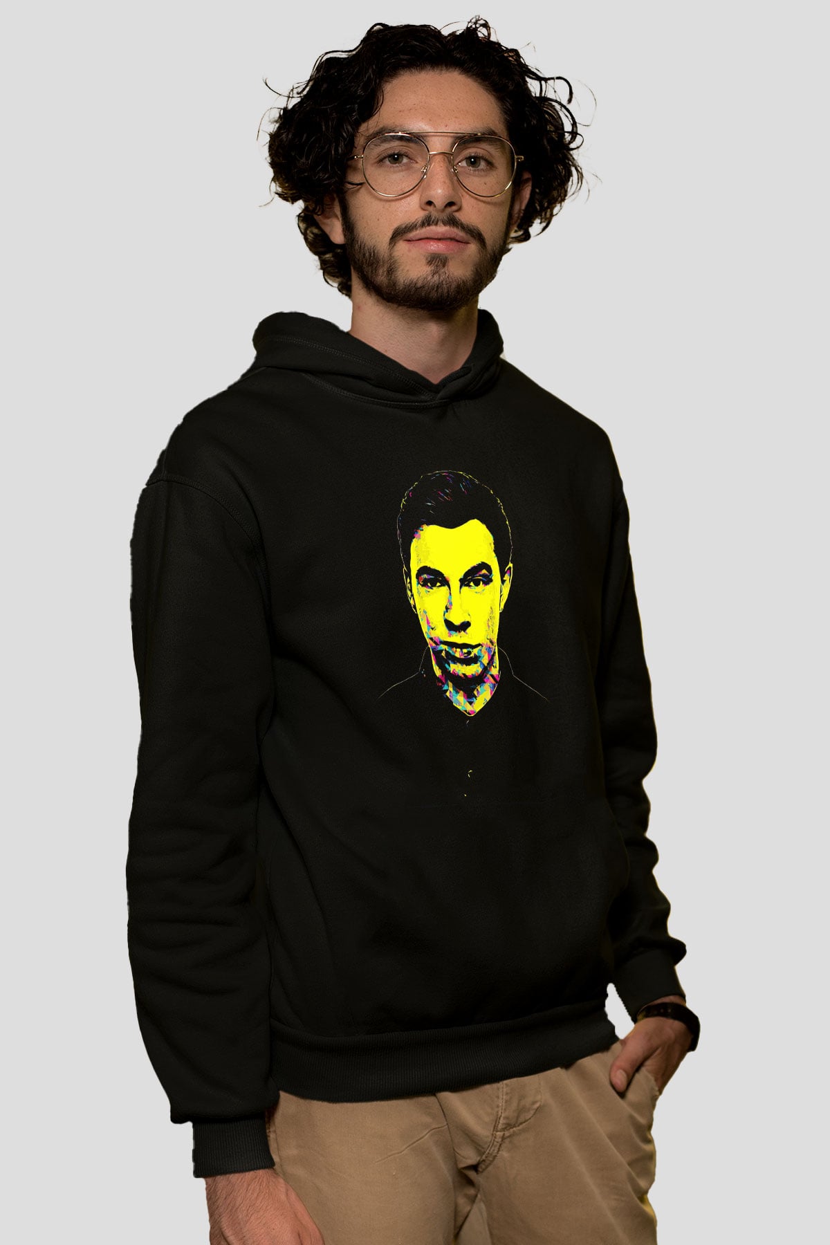 Hardwell Siyah Unisex Kapüşonlu Sweatshirt