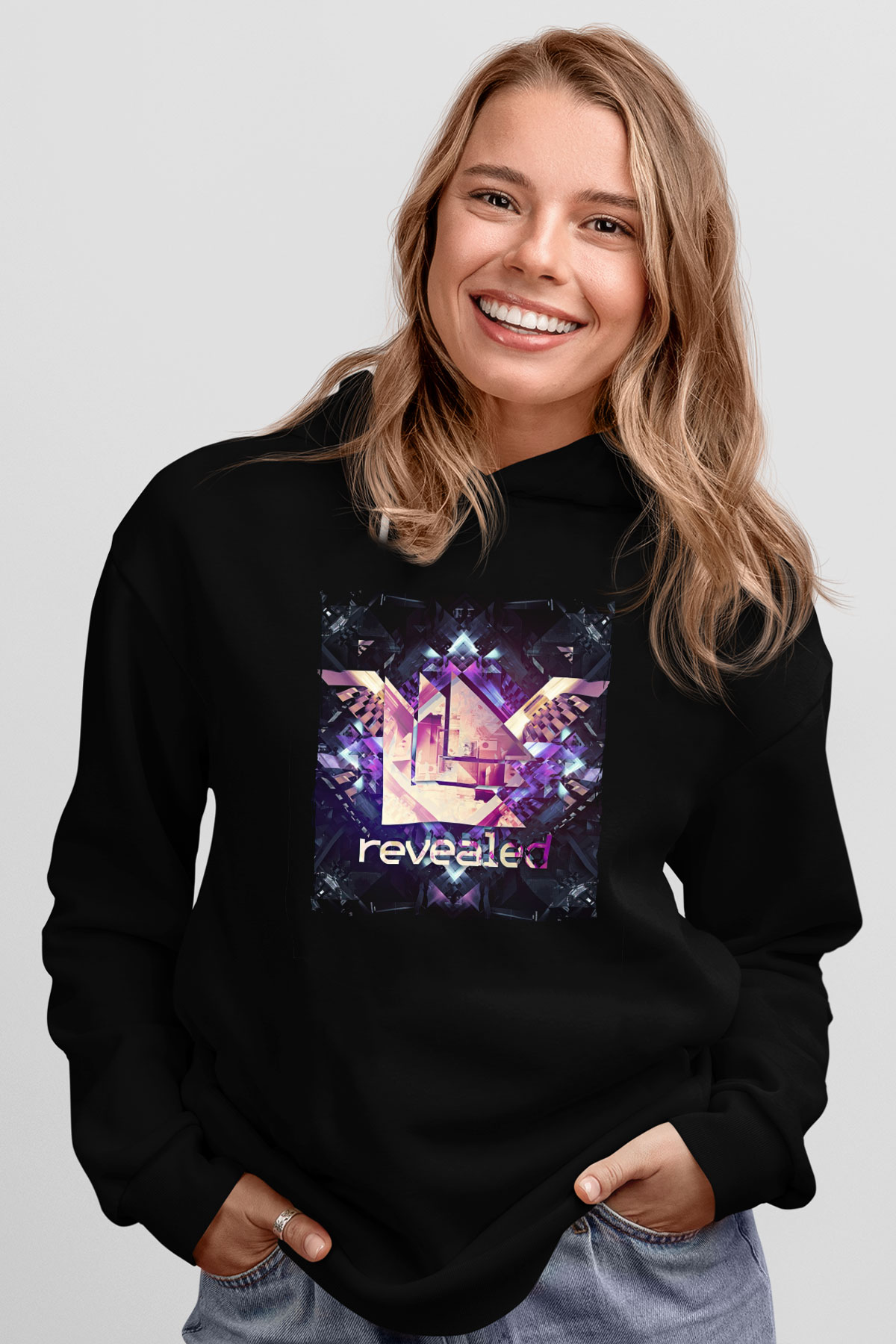 Hardwell Siyah Unisex Kapüşonlu Sweatshirt