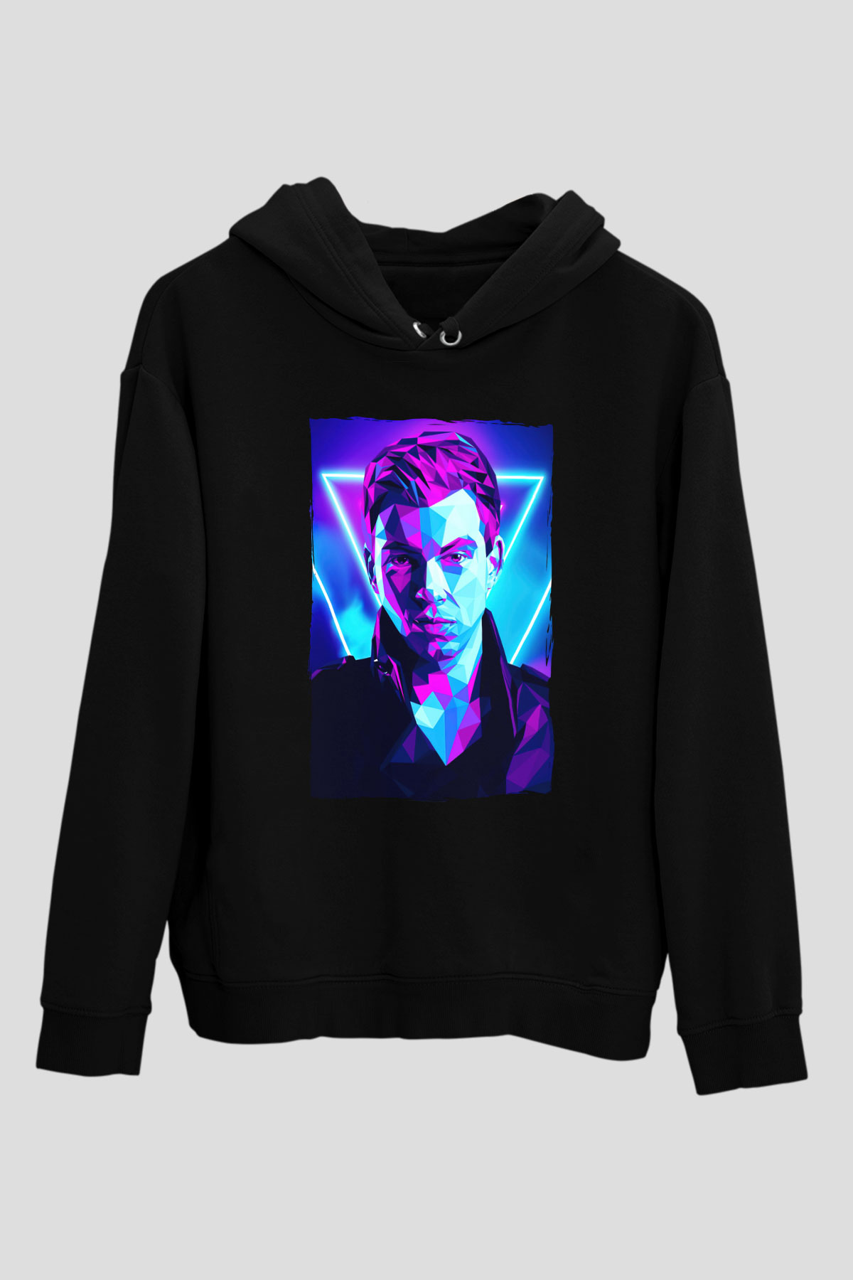 Hardwell Siyah Unisex Kapüşonlu Sweatshirt