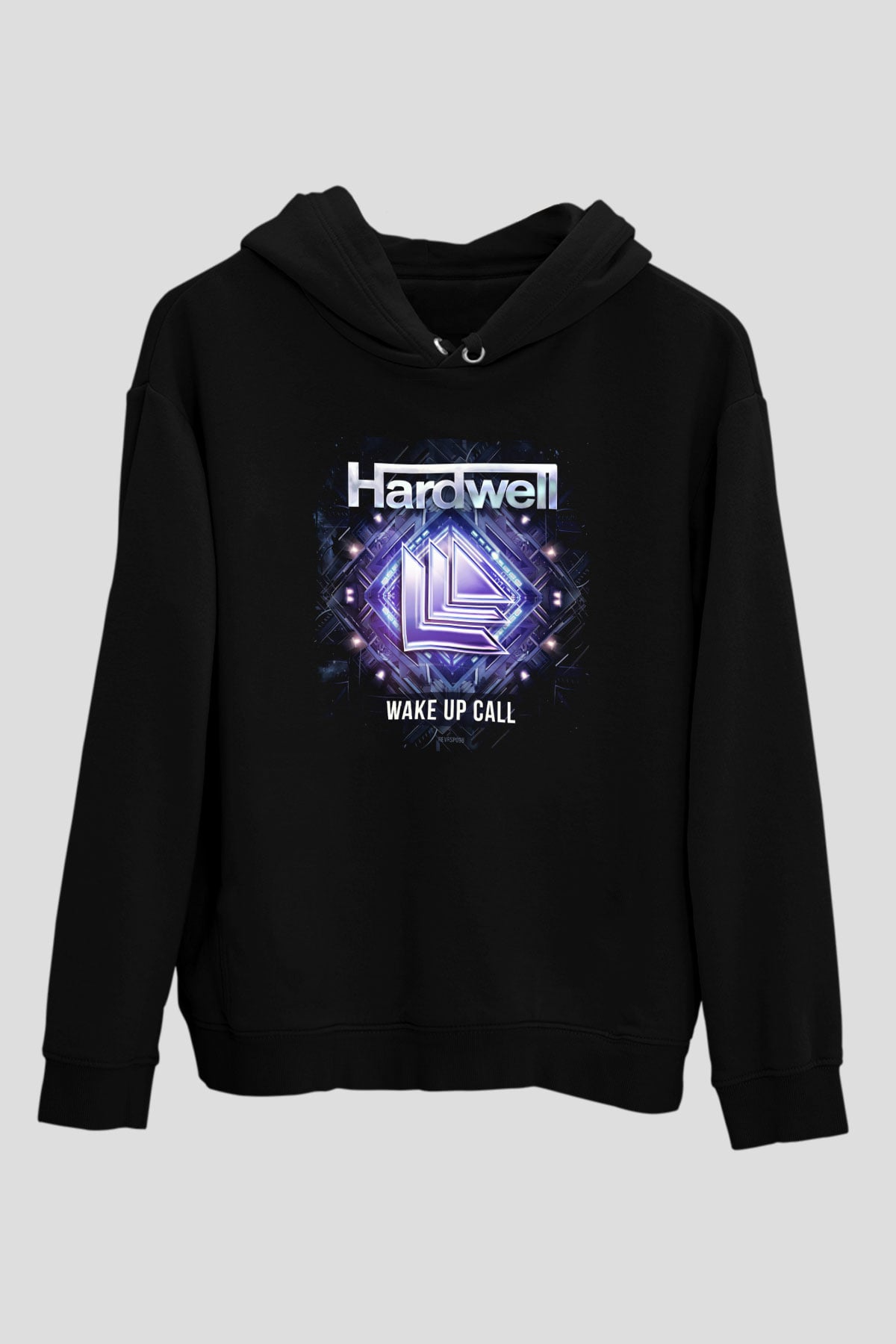 Hardwell Siyah Unisex Kapüşonlu Sweatshirt