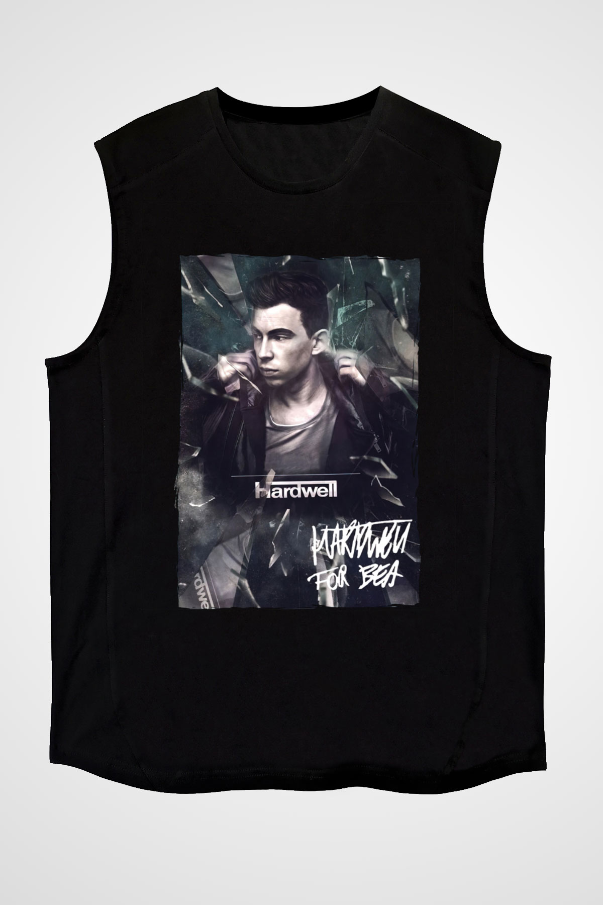 Hardwell Siyah Unisex Kolsuz Tişört